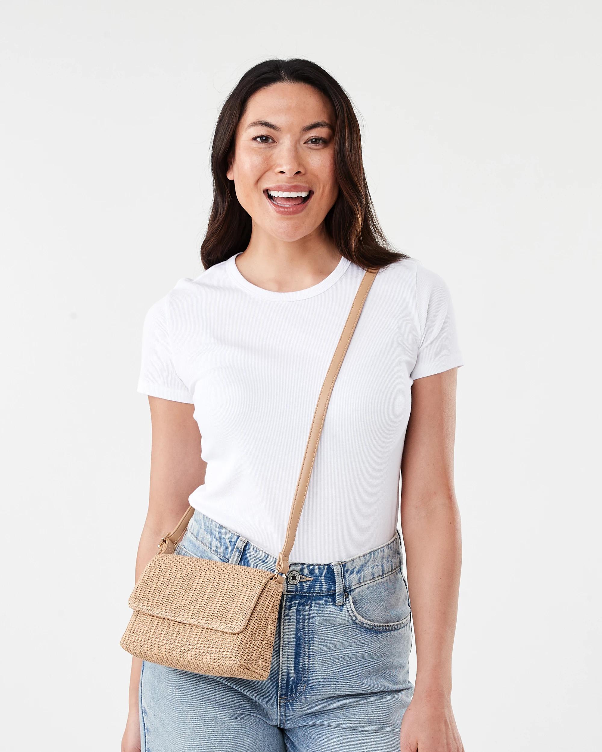 7 Straw Crossbody Bag Natural, 7 of 7