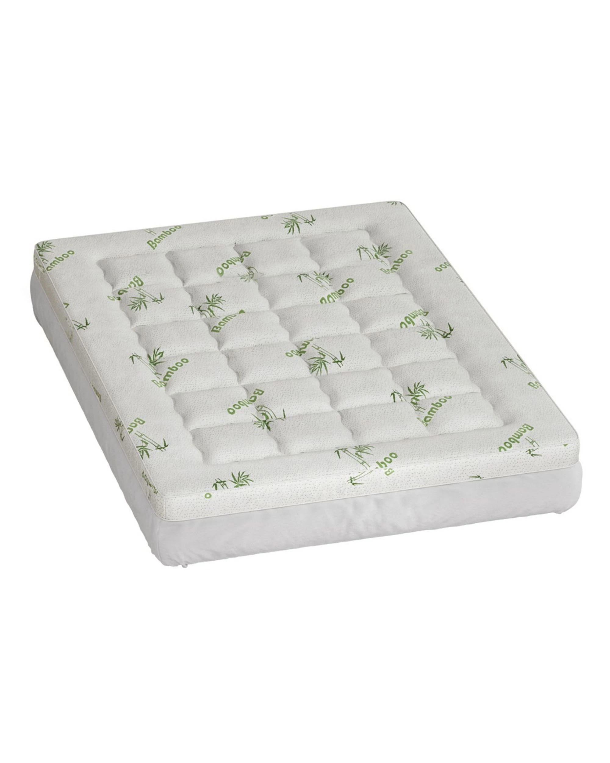 3 Giselle Bedding Mattress Topper Pillowtop Bamboo 7.5cm Double - Double Bed - White, 3 of 5