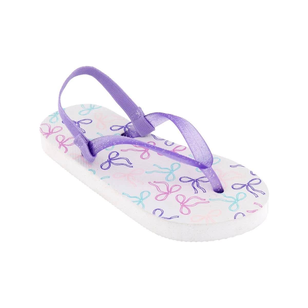 3 Junior Print Thongs WHITE BOWS, 3 of 3