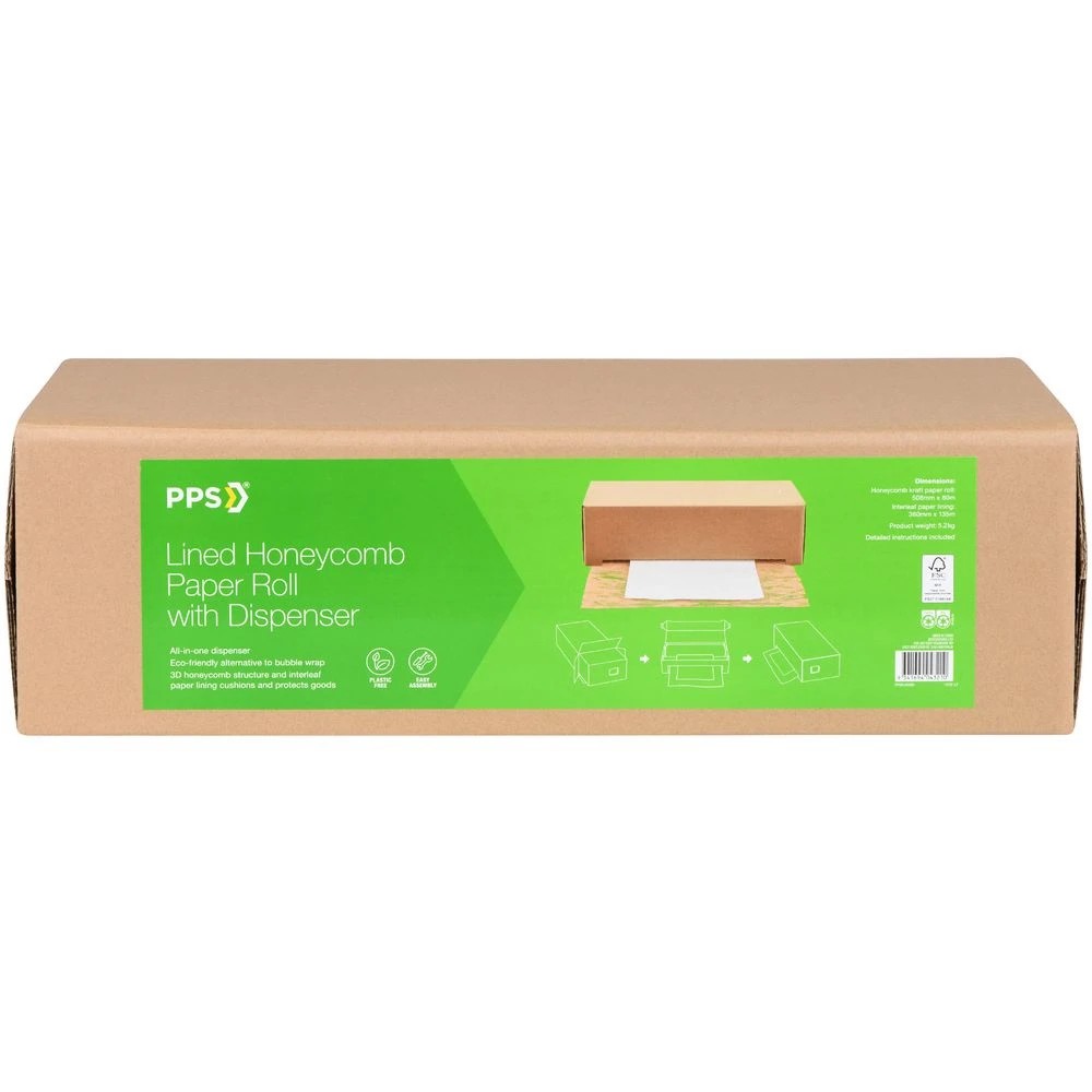 2 PPS Honeycomb Roll & Dispenser Box 508mm x 80m, 2 of 3