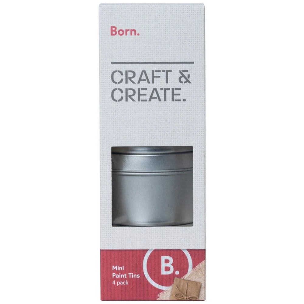 1 Born Mini Paint Tins 4 Pack, 1 of 2