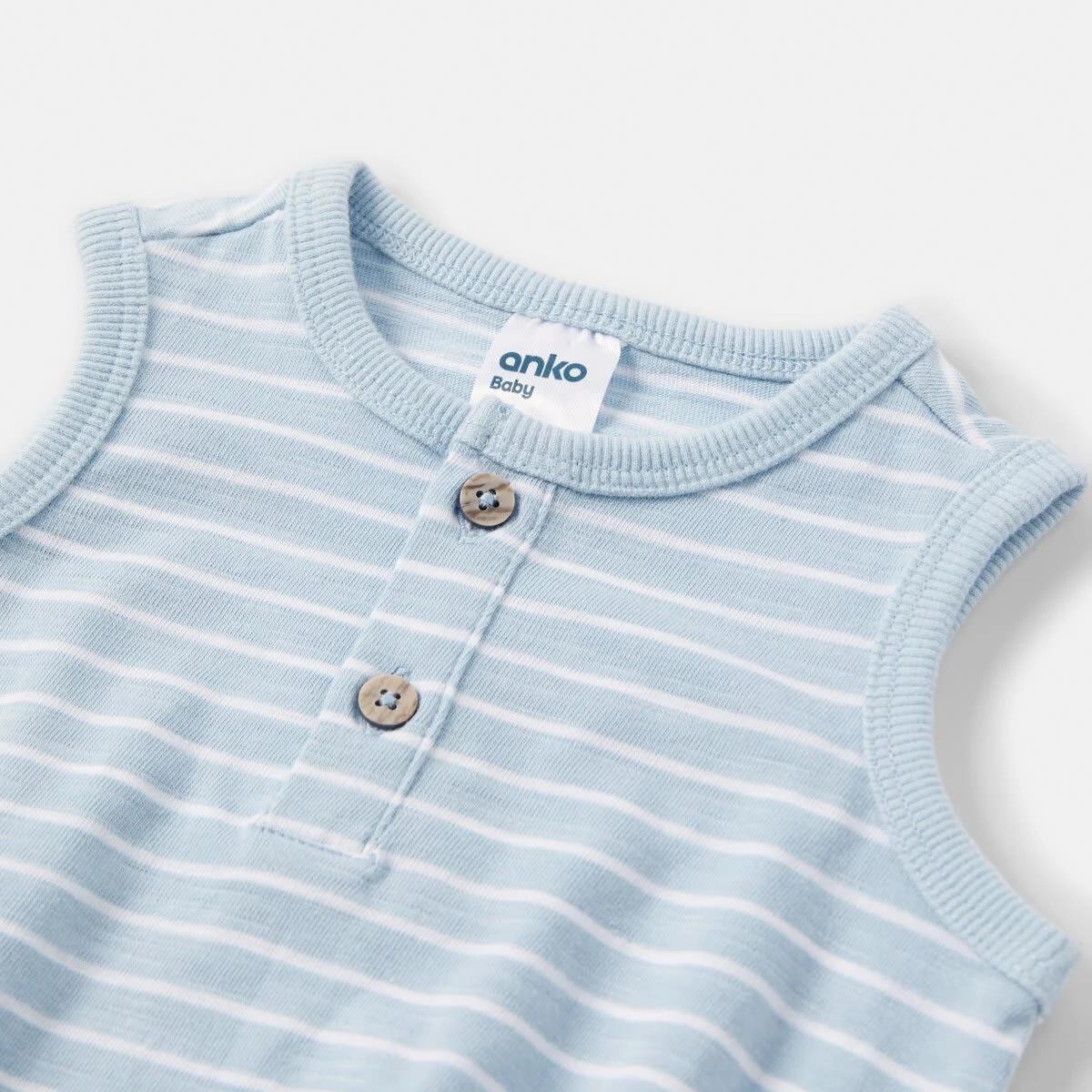 3 Henley Neck Bodysuit Stripes, 3 of 3