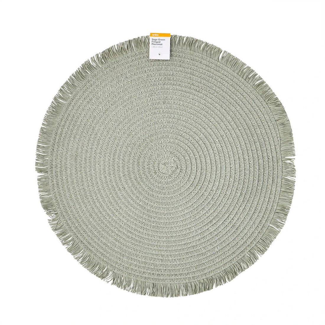 3 Sage Green Fringed Placemat, 3 of 3