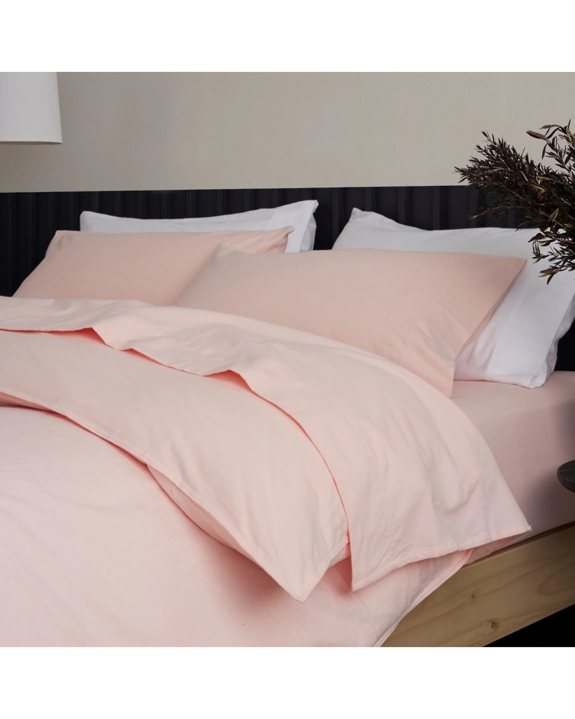2 Bedding Co Organic Cotton Flannelette Quilt Cover Set Soft - Super King Bed - Pink, 2 of 5