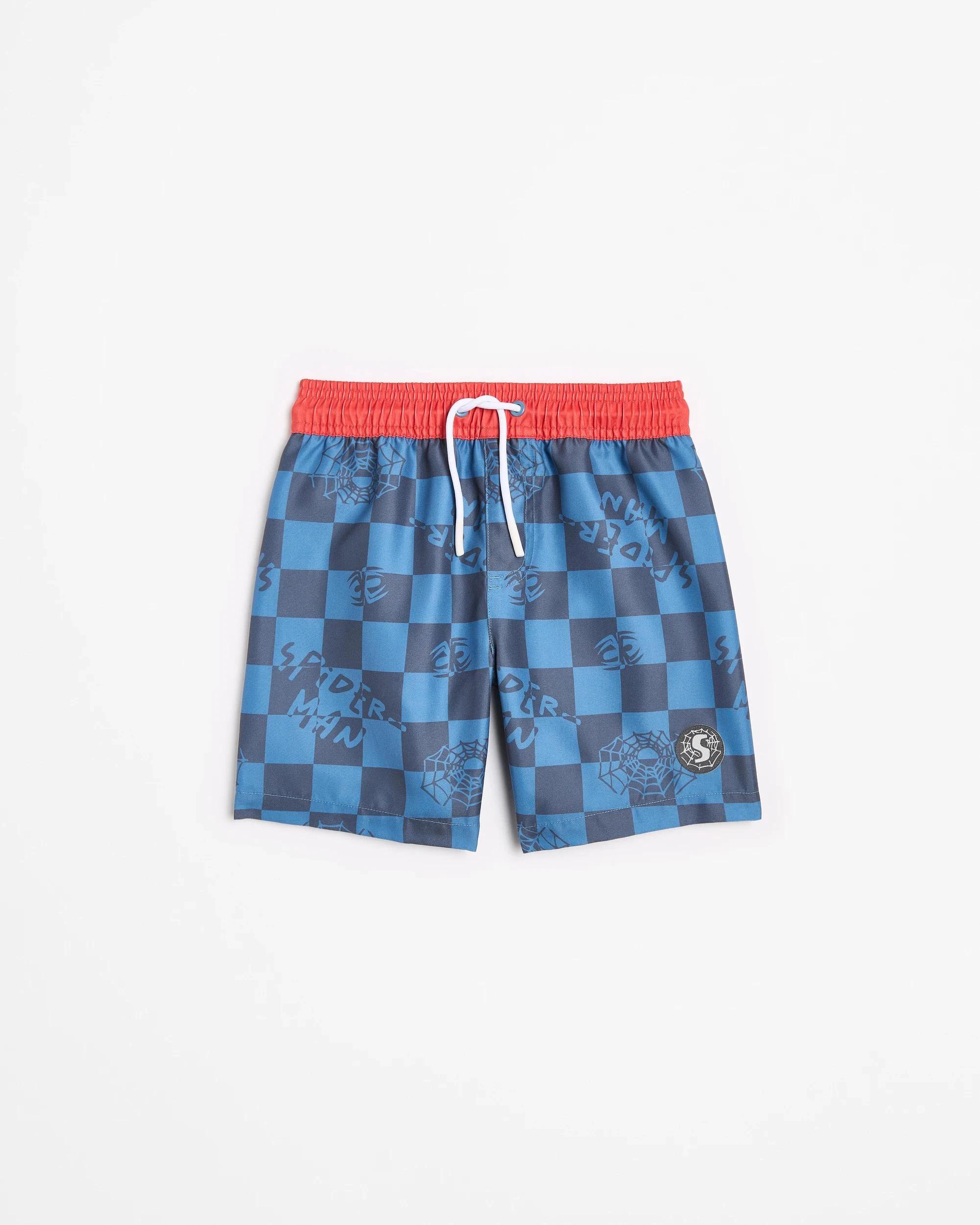 1 Spider-Man Swim Boardshorts BLUE, 1 of 3