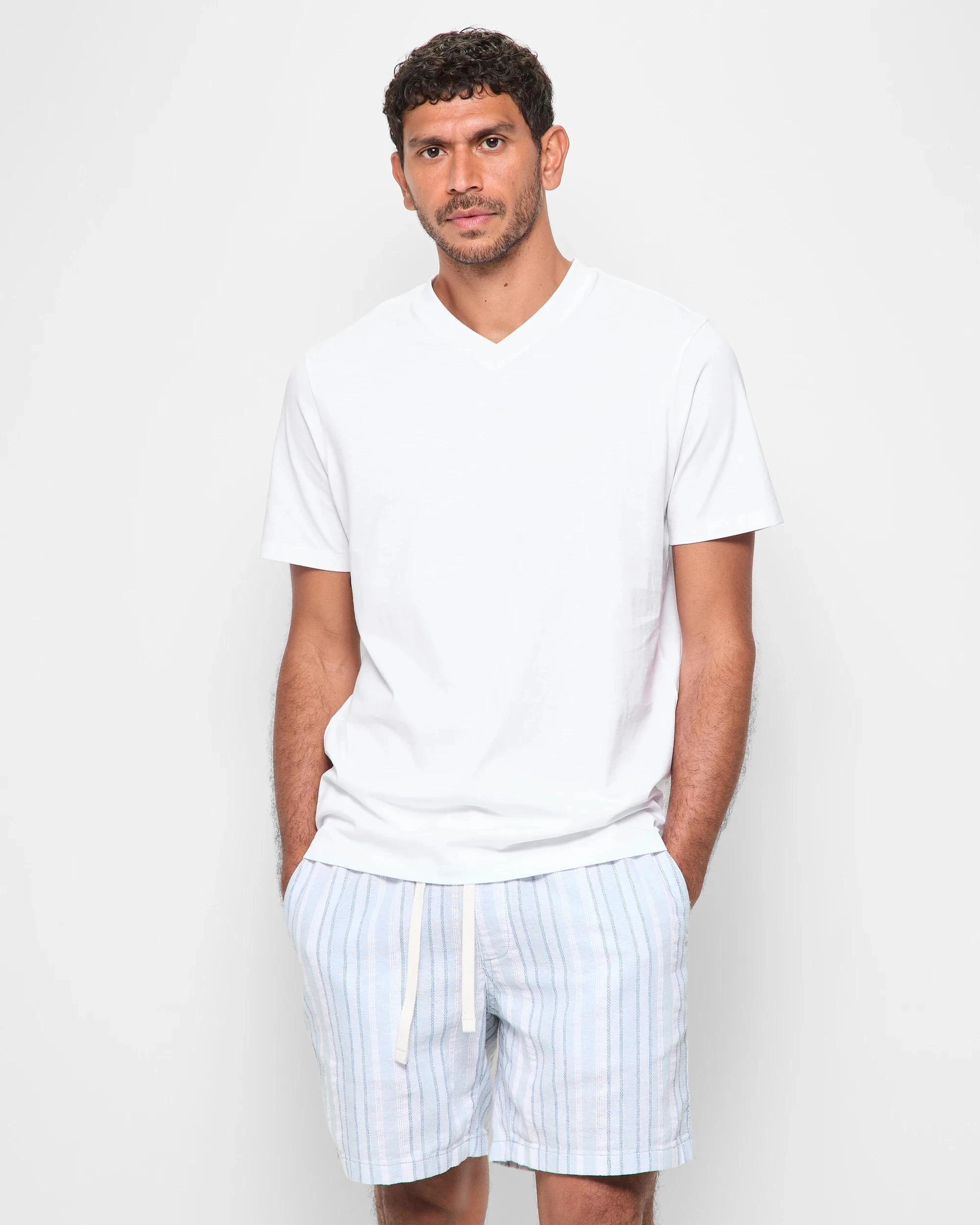 1 Target Australian Cotton V-Neck T-Shirt WHITE, 1 of 5