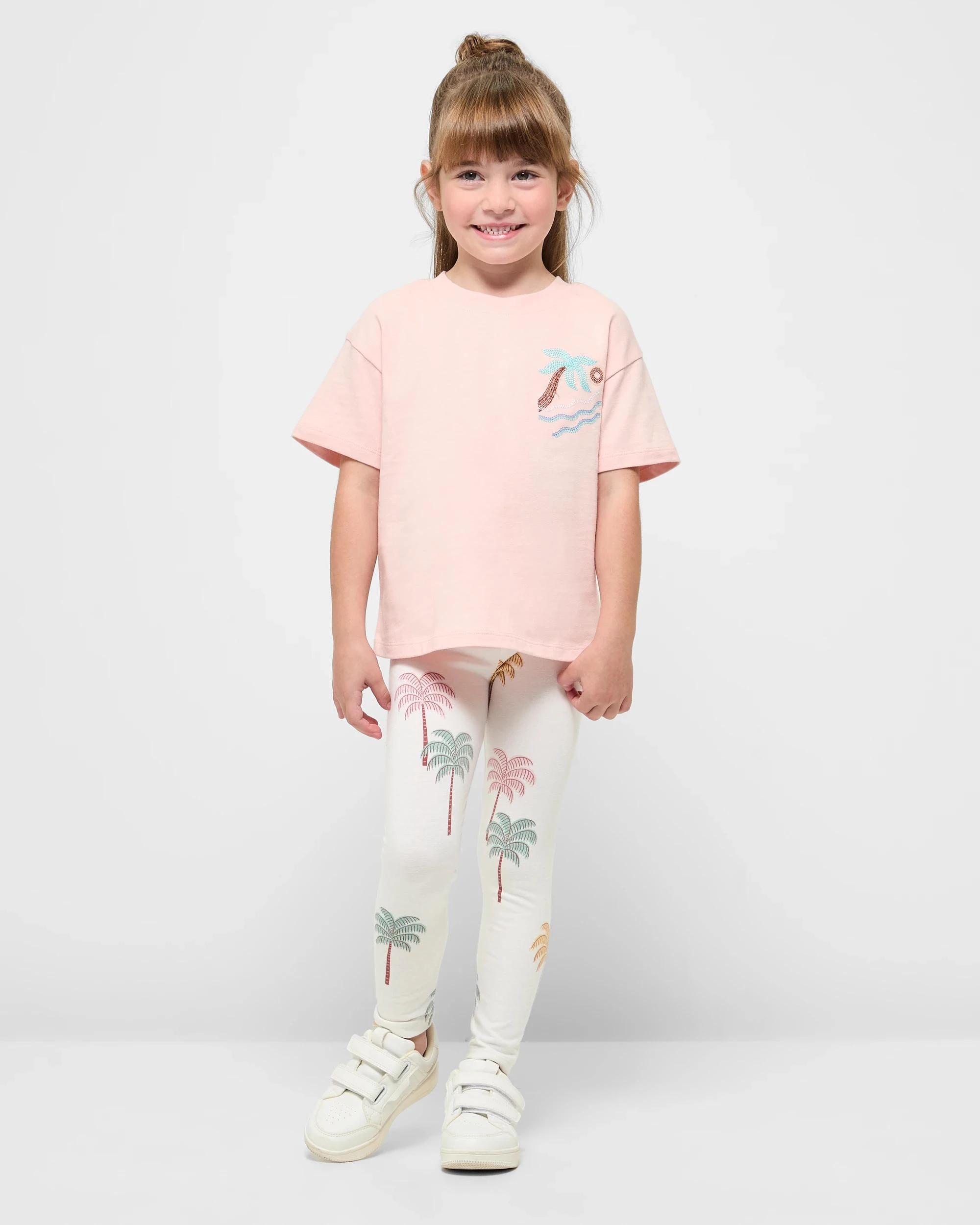 2 Target Australian Cotton Textured Print T-shirt PINK PALM, 2 of 5