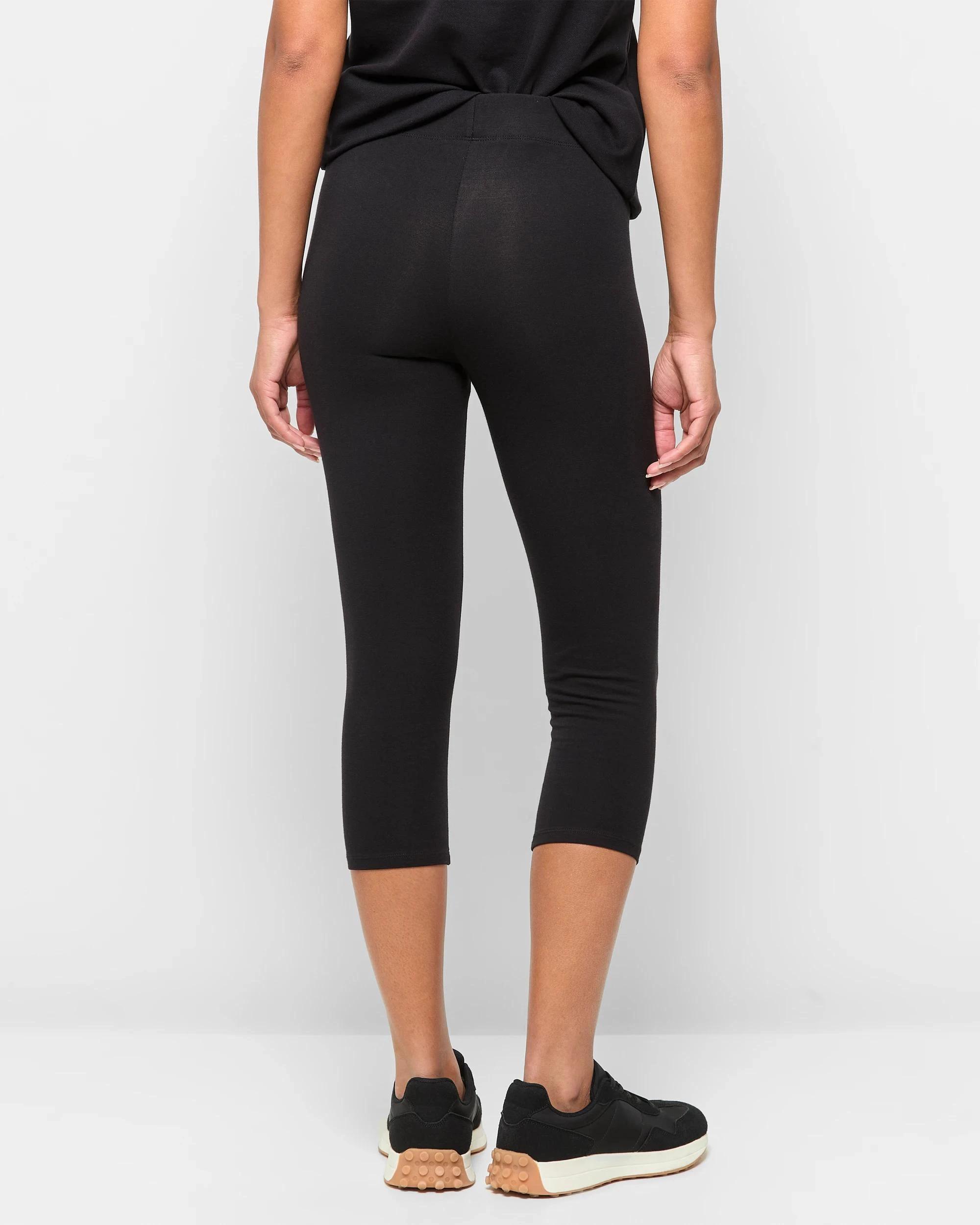 4 Target Active Australian Cotton 3/4 Length Stretch Leggings BLACK, 4 of 5