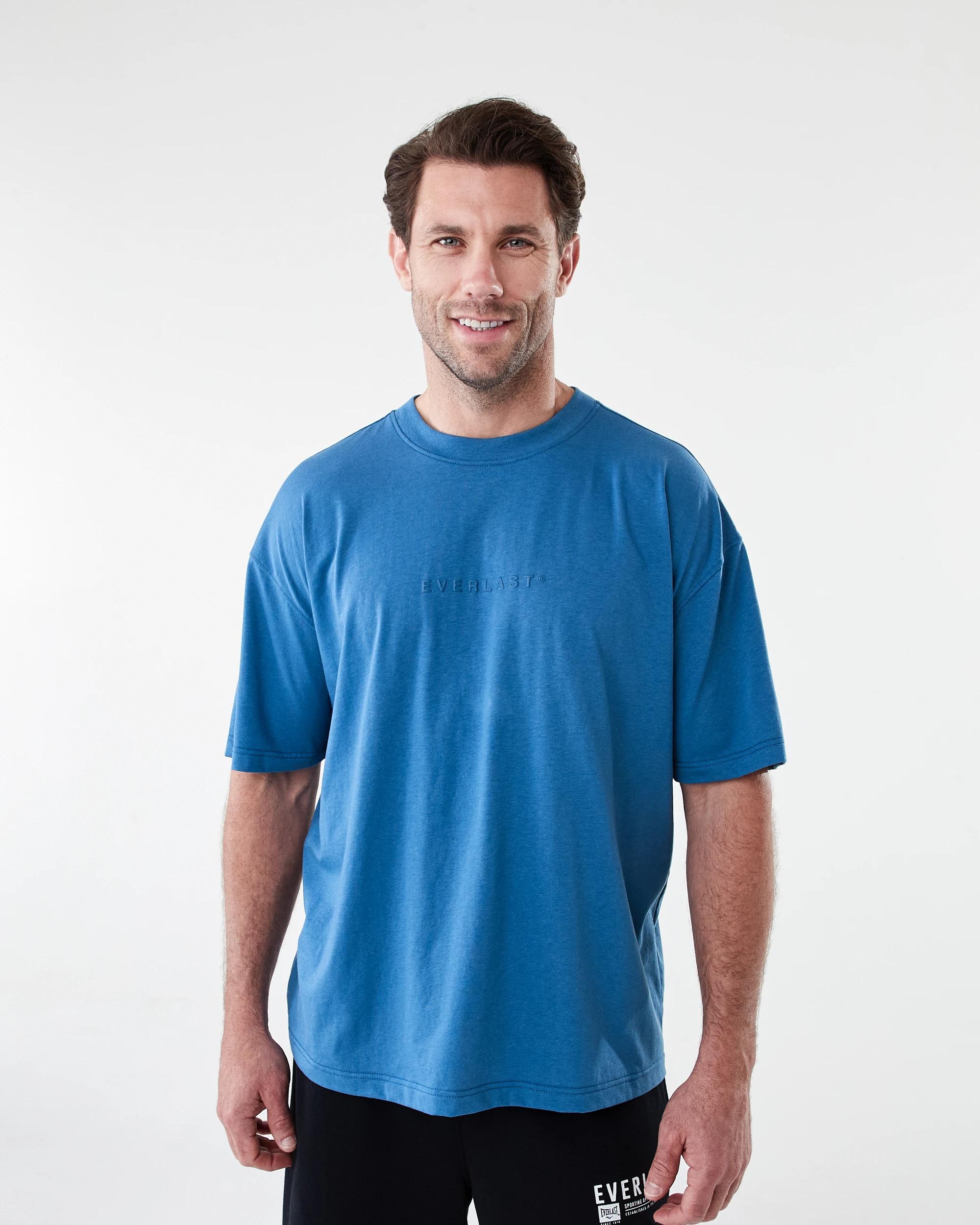 1 Everlast Mens Athletic Crew Neck T-shirt Fed Blue, 1 of 6