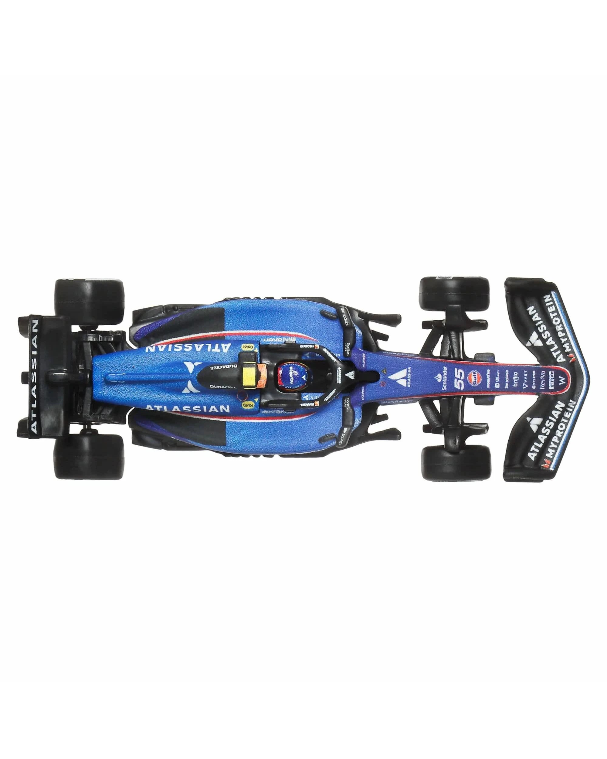 6 Hot Wheels Premium Formula 1 2025 Atlassian Williams Racing Team #55 Carlos Sainz Diecast Vehicle, 6 of 6