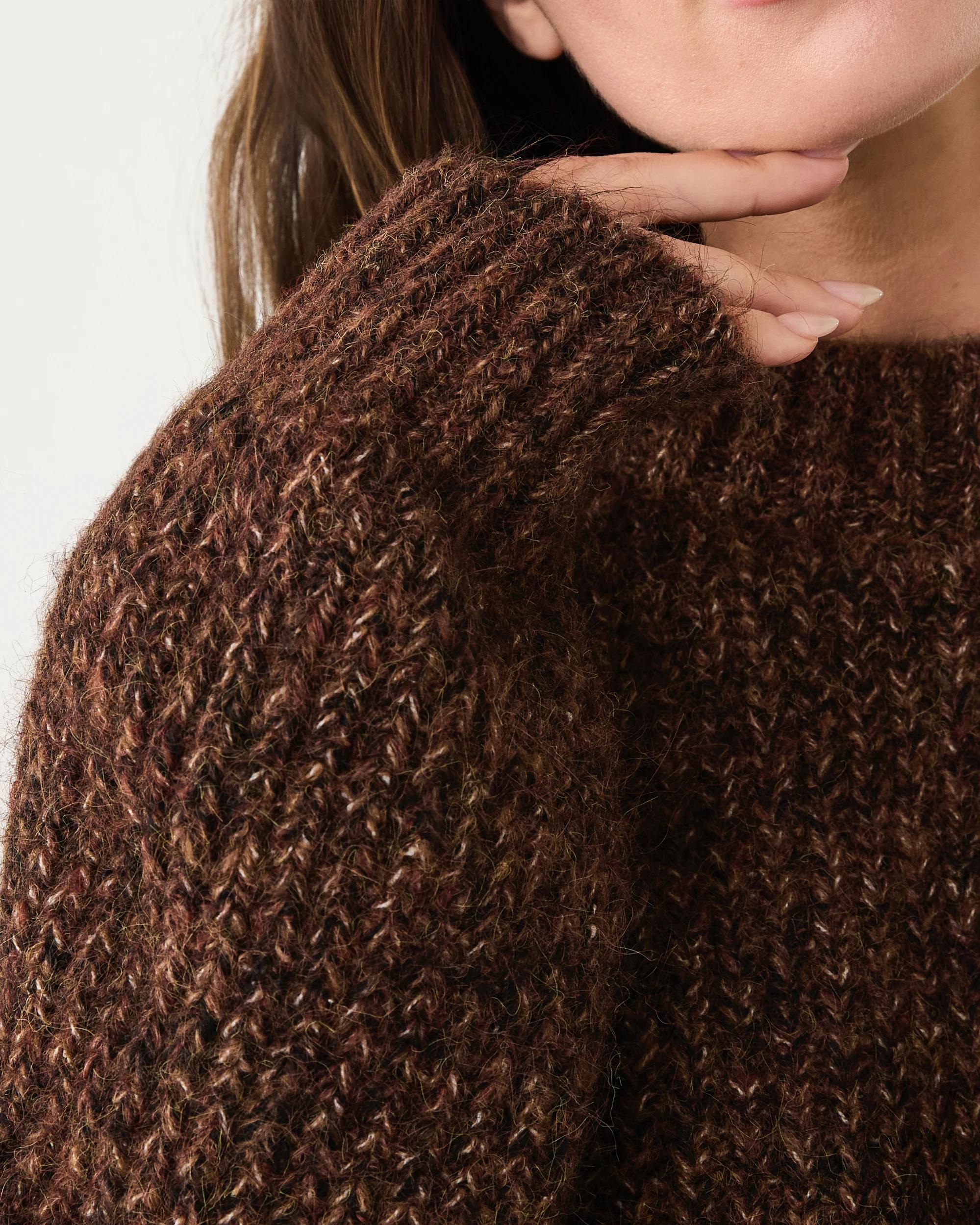 7 Balloon Sleeve Jumper Brn Clove, 7 of 7