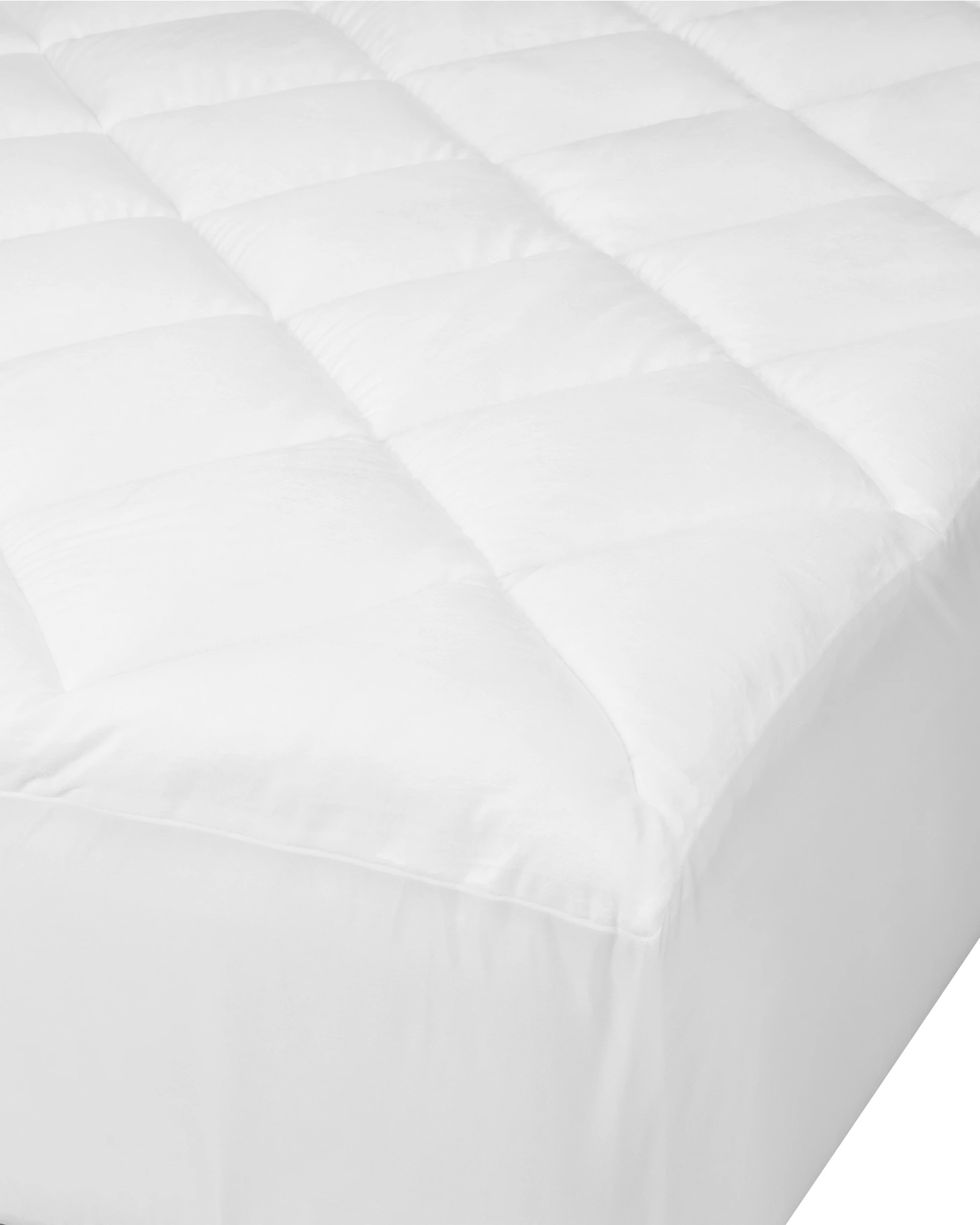 5 Reversible Plush Mattress Topper - King Bed, White, 5 of 6