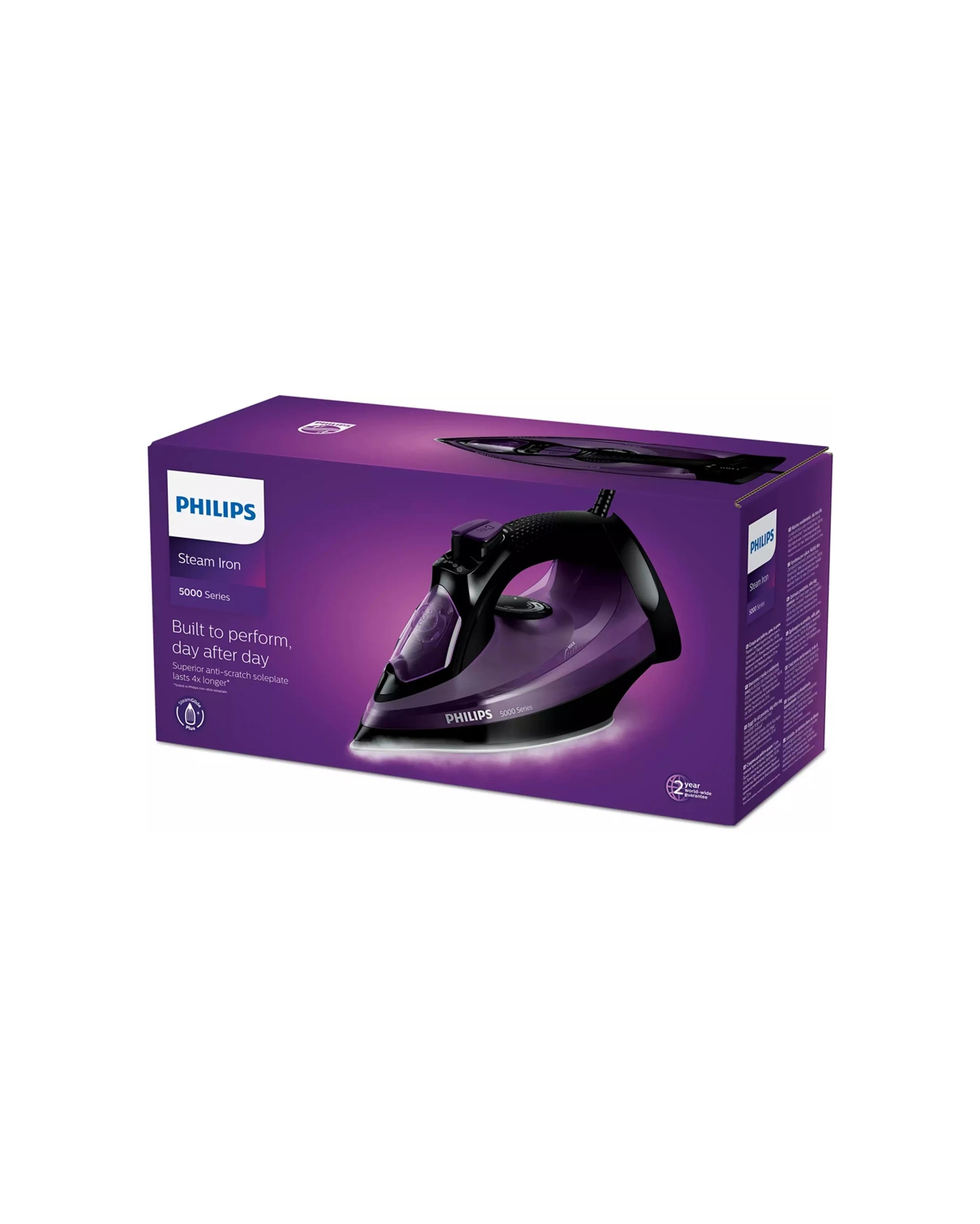 4 Philips Dst5030-80 Steam Corded Iron Clothes/garments 2400w - Purple, 4 of 8
