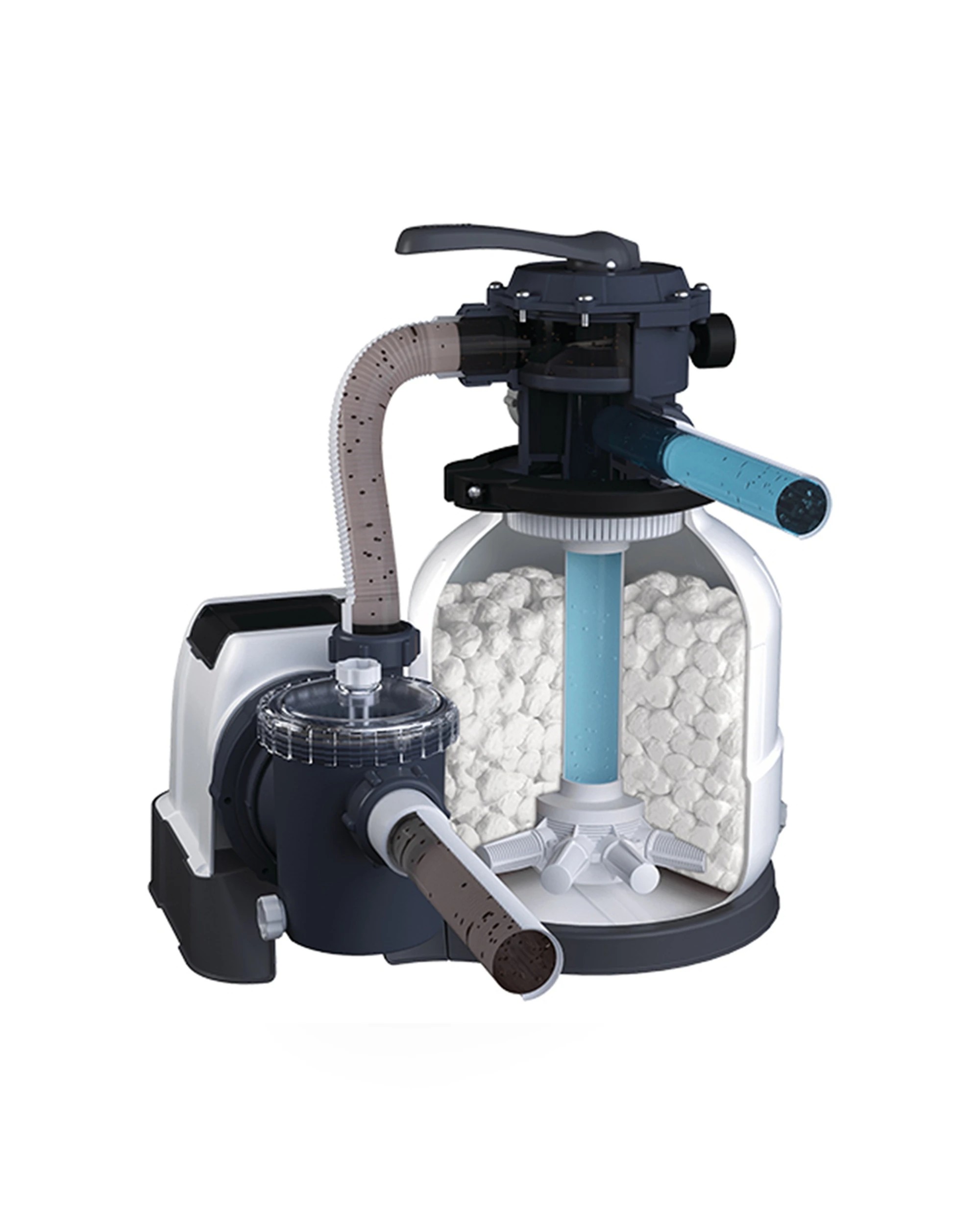 4 Intex 2PK Fiber Ball Filtration Media For Sand Filter Pool Pumps 500g - White, 4 of 4