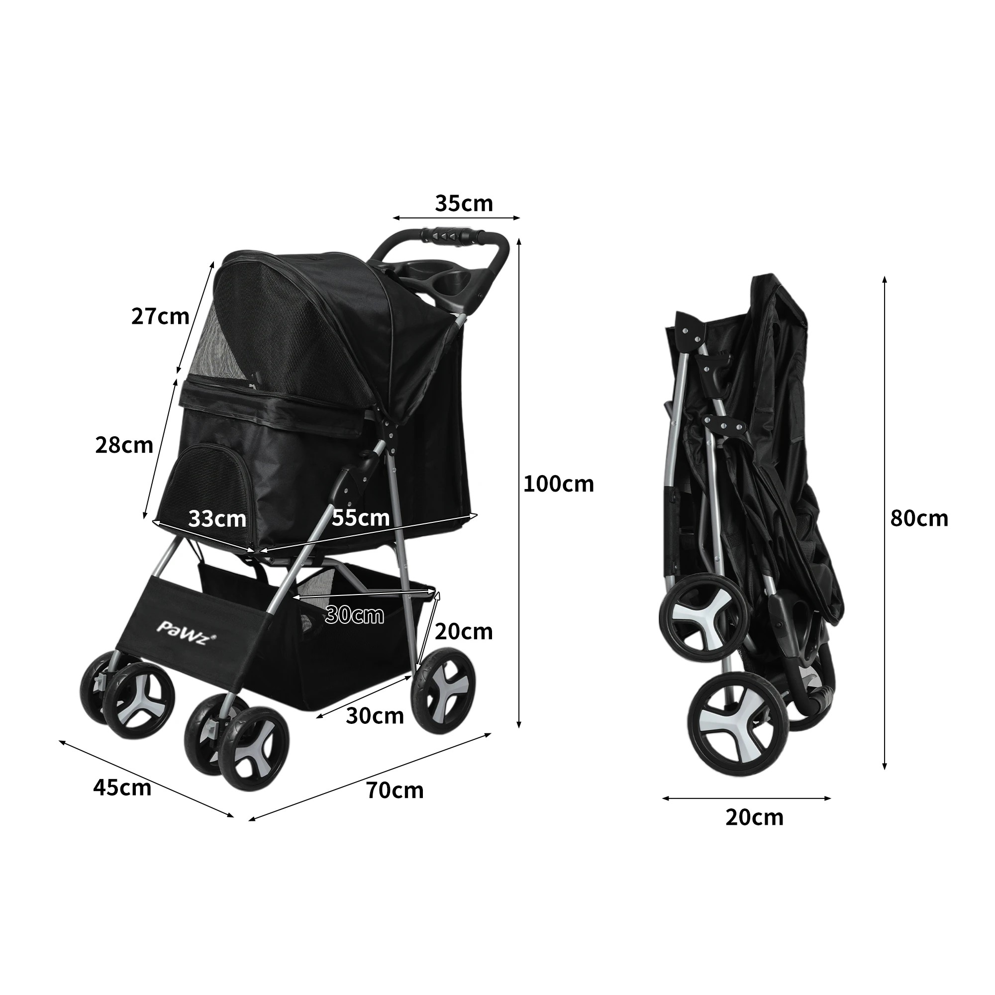 2 Pawz Pet Stroller 4 Wheels, 2 of 5