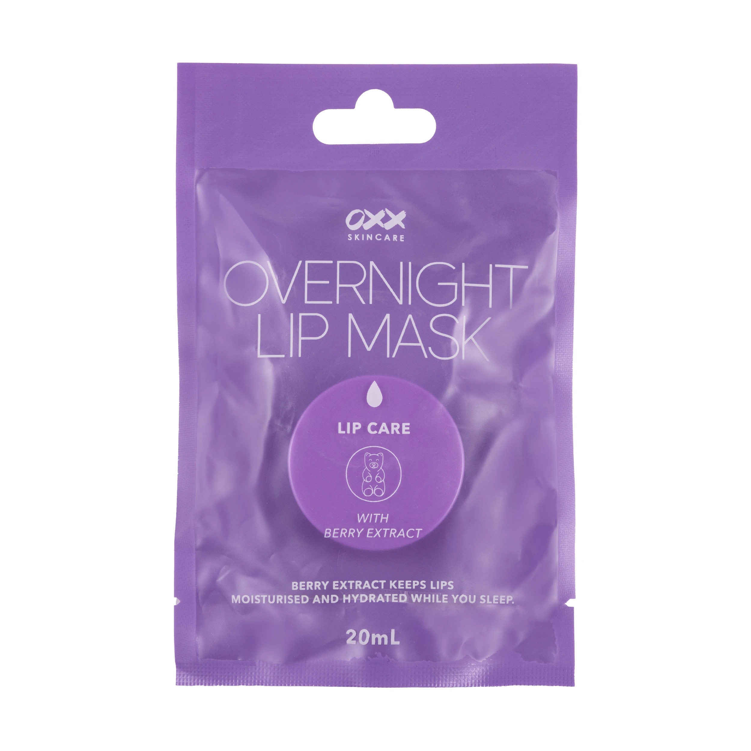 1 OXX Skincare Overnight Lip Mask 20ml - Berry Extract, 1 of 3