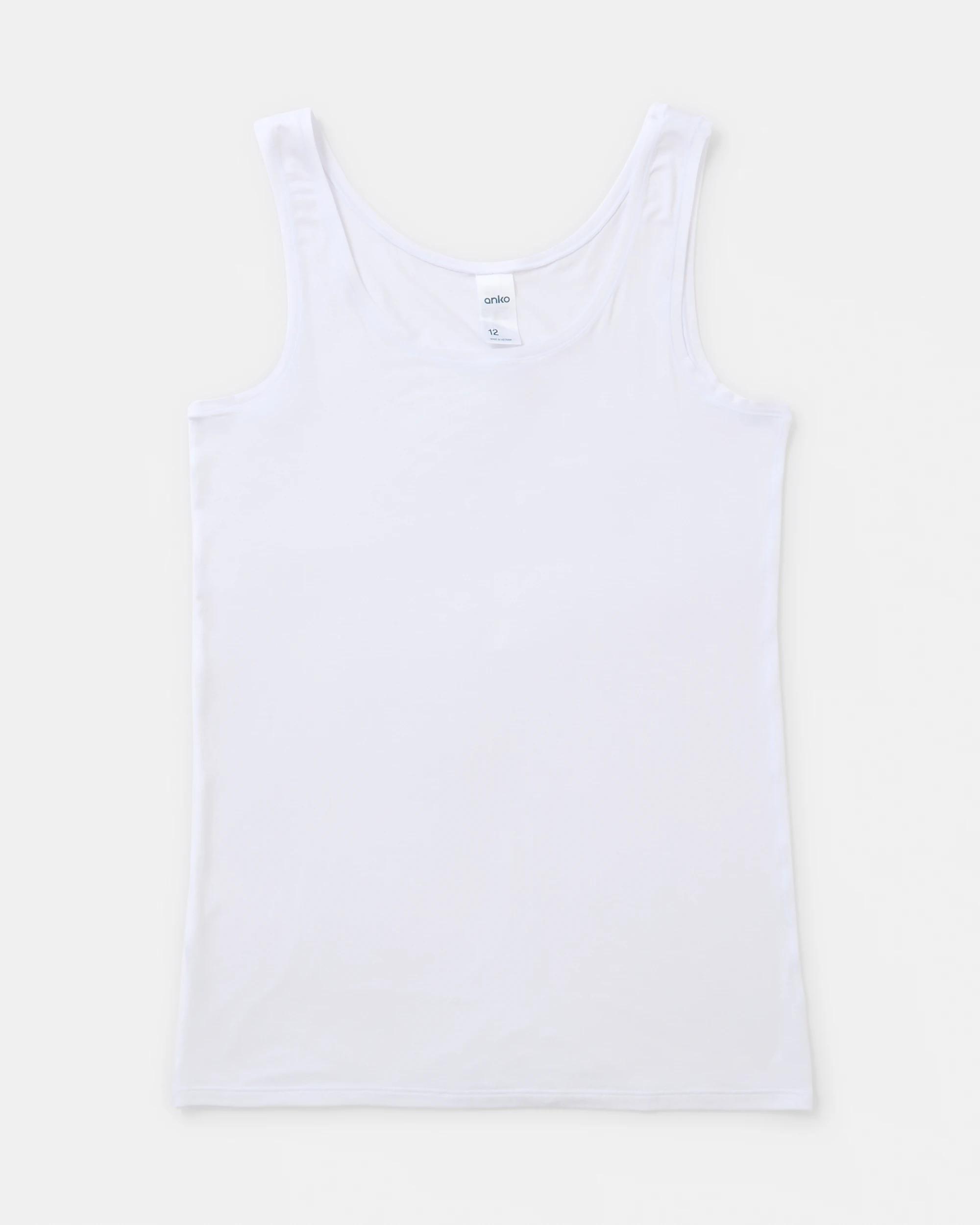 3 2 Pack Bamboo Thermal Tank White, 3 of 5