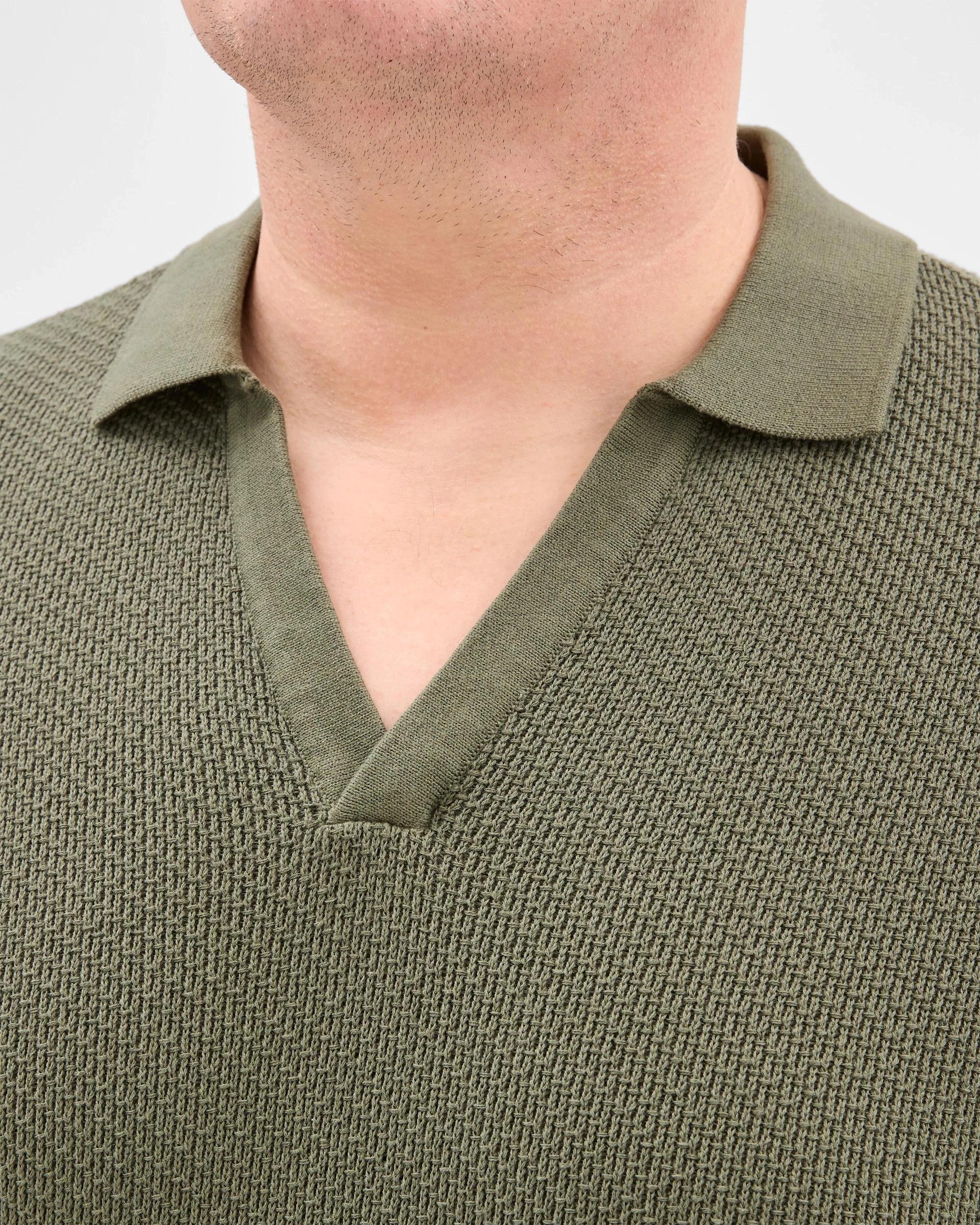 3 Target Plus Size Australian Cotton Knitted Polo Top KHAKI, 3 of 5