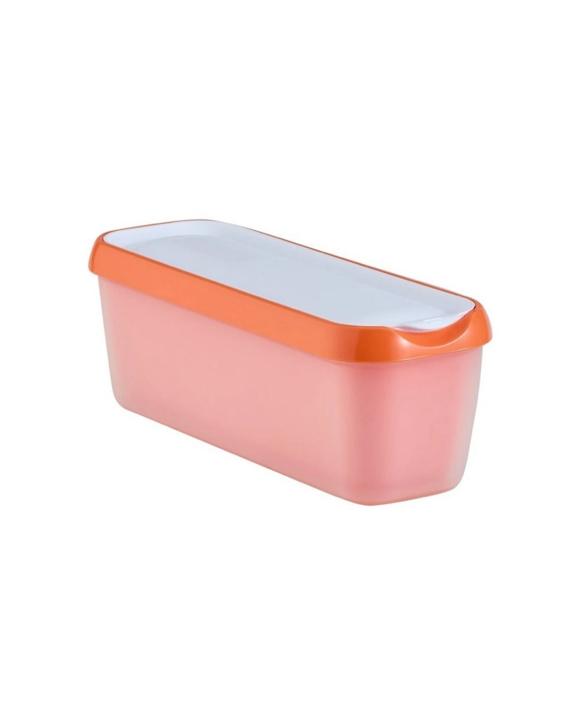 Avanti Scoopease Ice Cream Tub 1.3L Airtight Lid Food Kitchen Freezer Storage - Orange