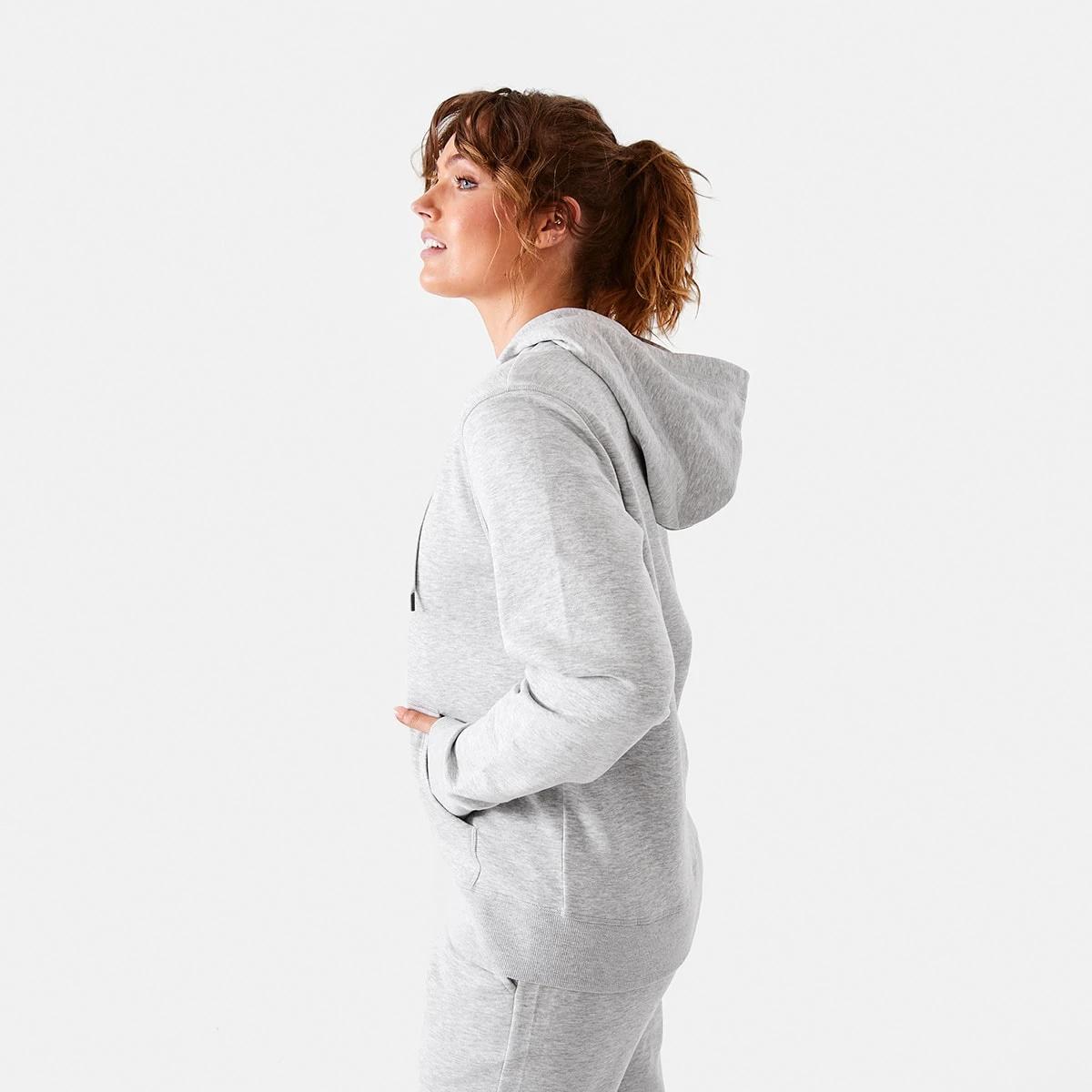 3 Active Womens Core Zip Through Hoodie Grey Marle, 3 of 9