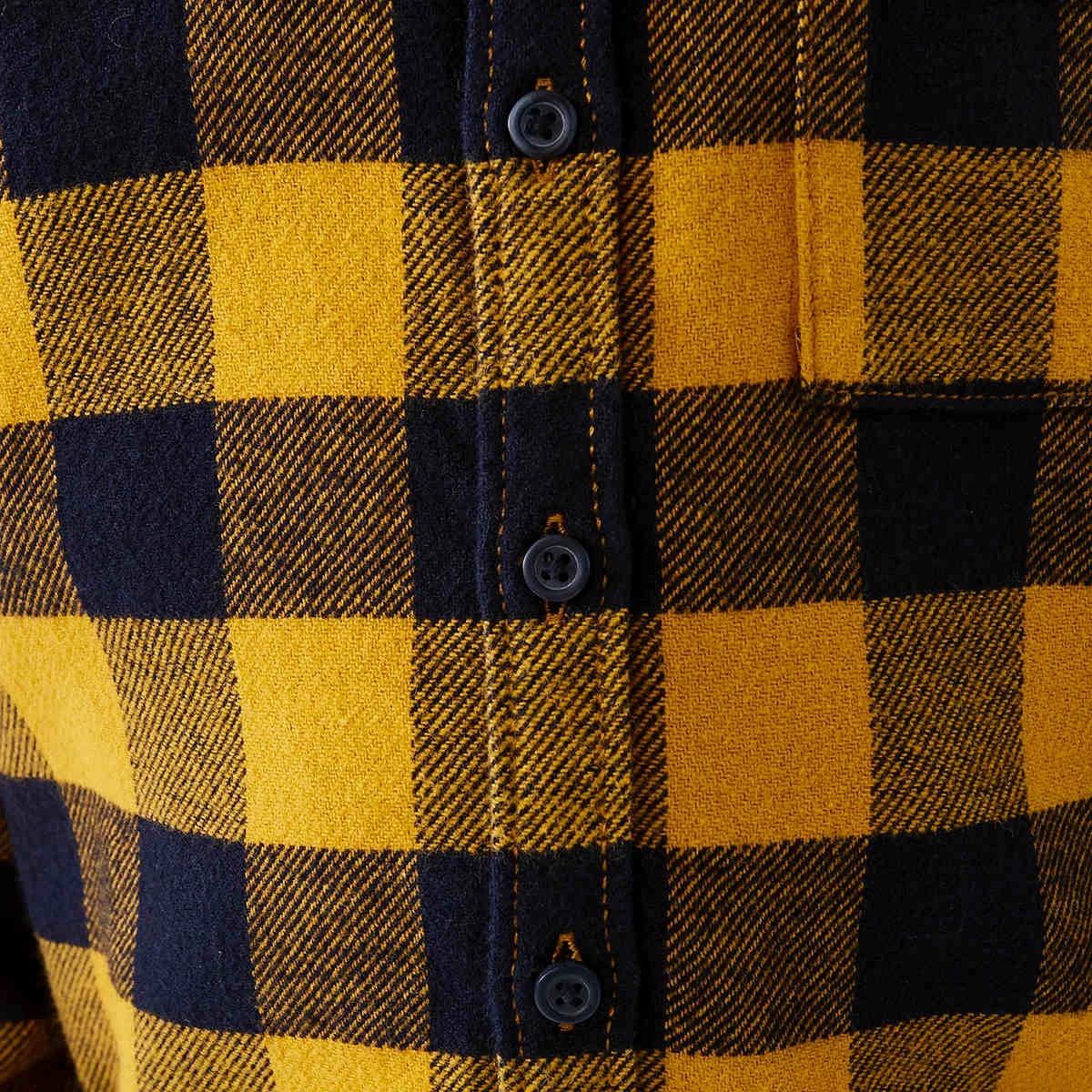 5 Yarn Dye Flannelette Shirt Ylw Check, 5 of 9