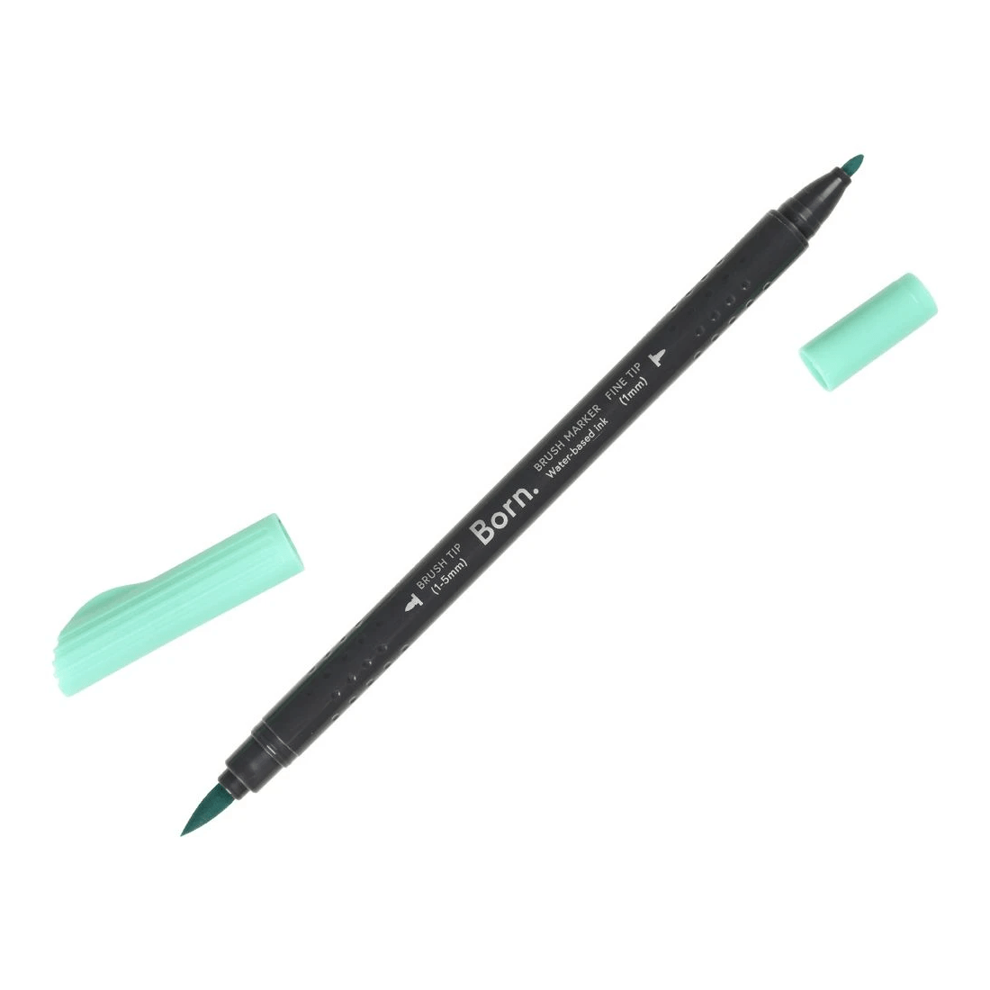 3 Born Professional Brush Dual-Tip Marker Pond Green 296, 3 of 4
