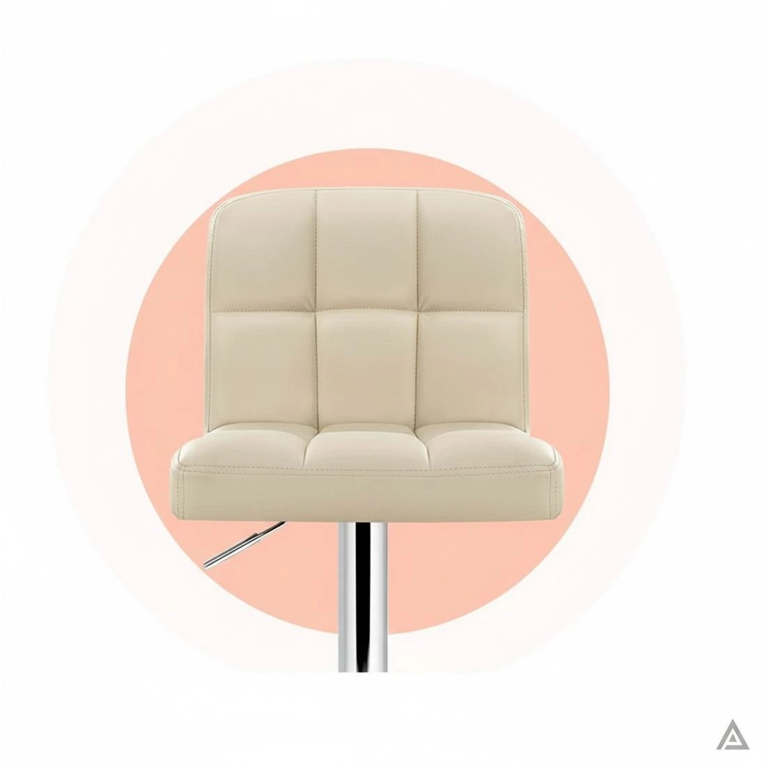 7 Artiss 2x Bar Stools Leather Gas Lift - Beige, 7 of 7