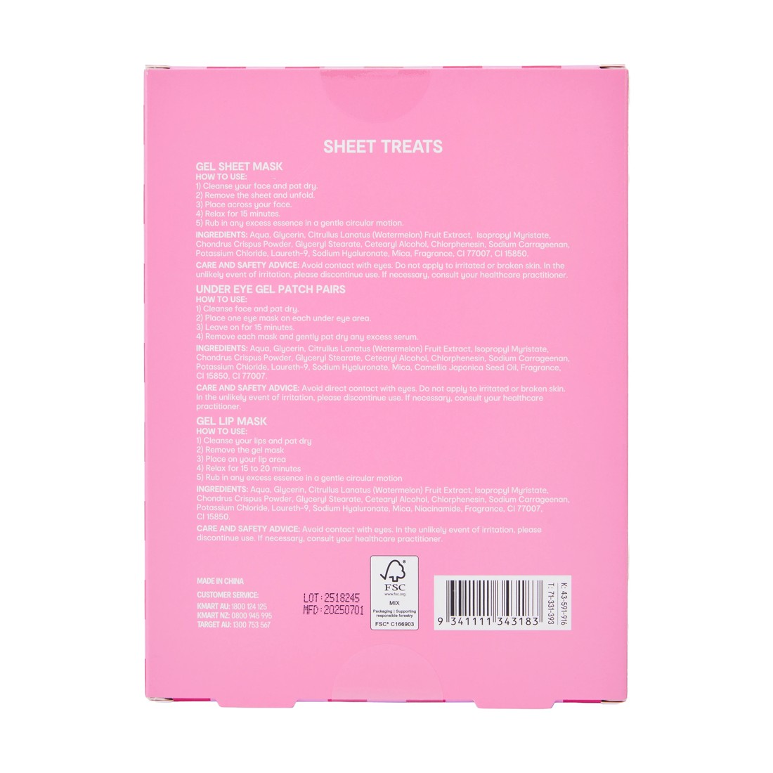 4 OXX Skincare 6 Piece Gel Face Mask Set, 4 of 4