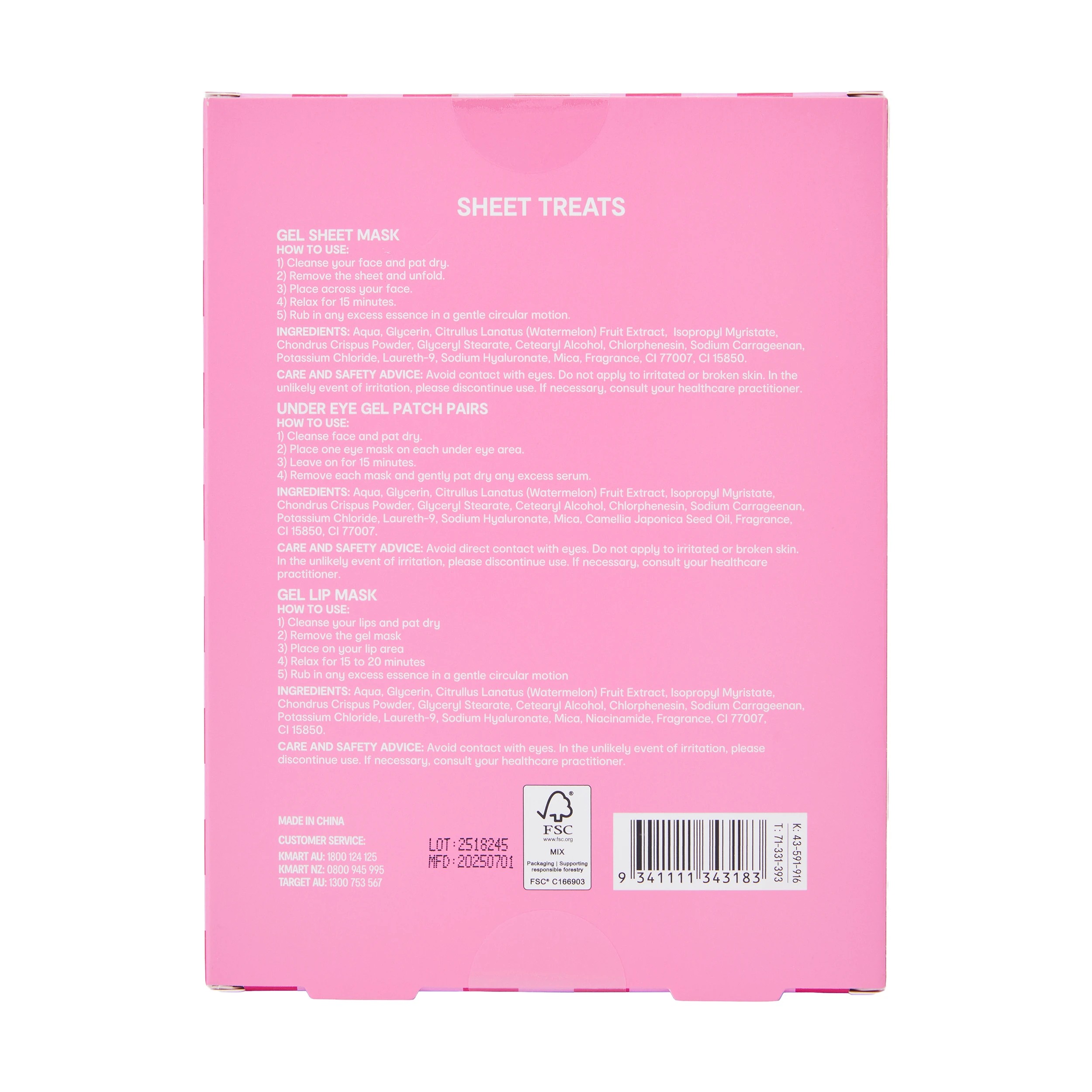 4 OXX Skincare 6 Piece Gel Face Mask Set, 4 of 4