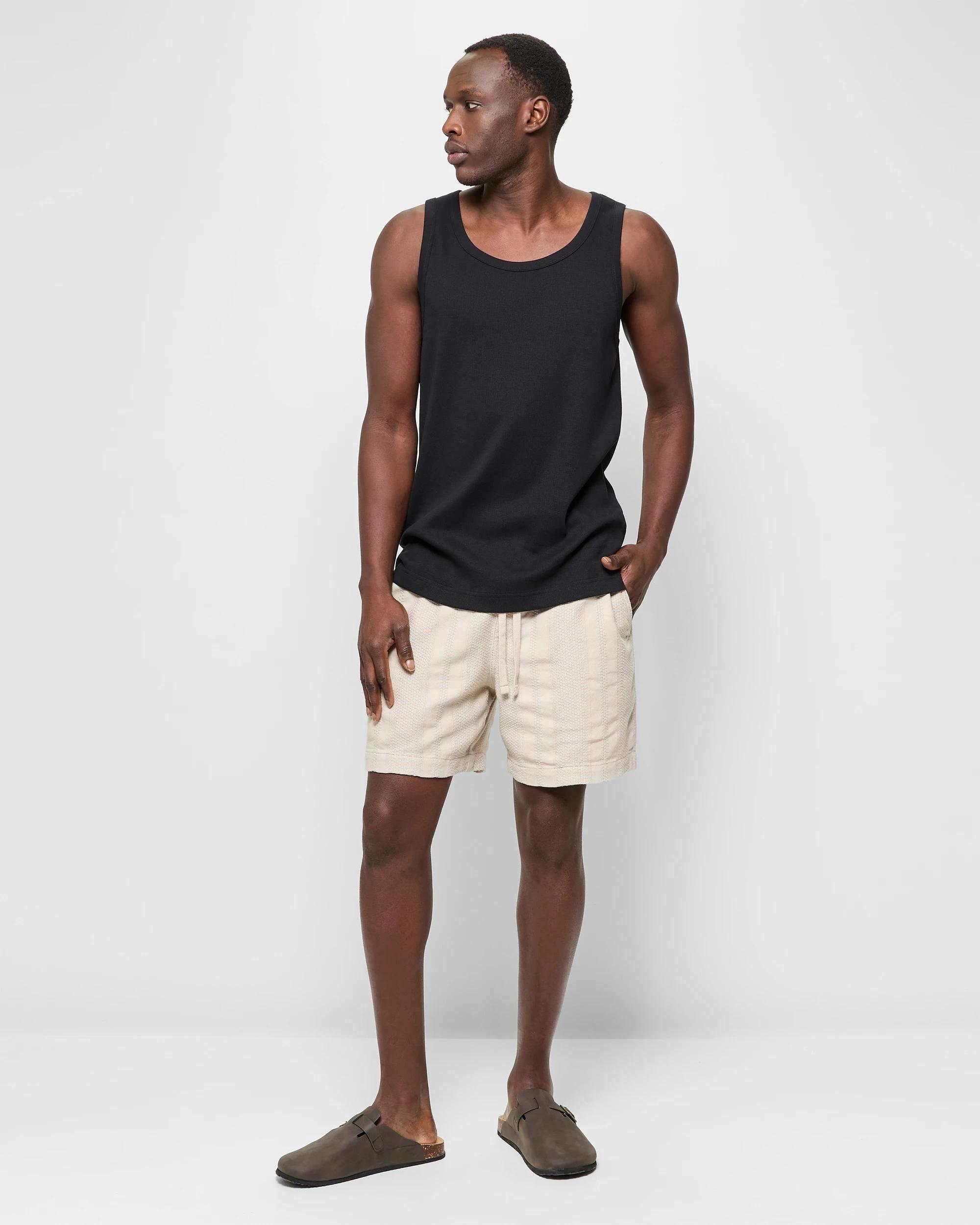 2 Australian Cotton Textured Knit Shorts - Commons BONE, 2 of 5