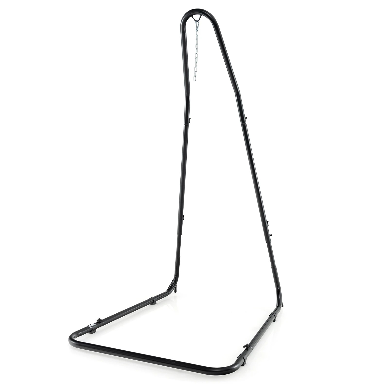 1 Costway Metal Swing Chair Stand w/Safety Hook & Chain for Indoor Outdoor - Black, 1 of 1