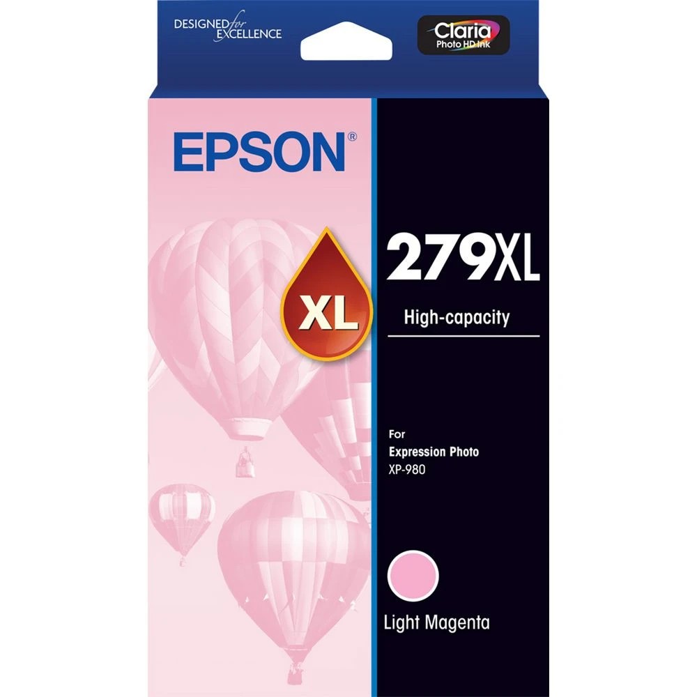 1 Epson 279XL Claria HD Photo Ink Cartridge Light Magenta, 1 of 1