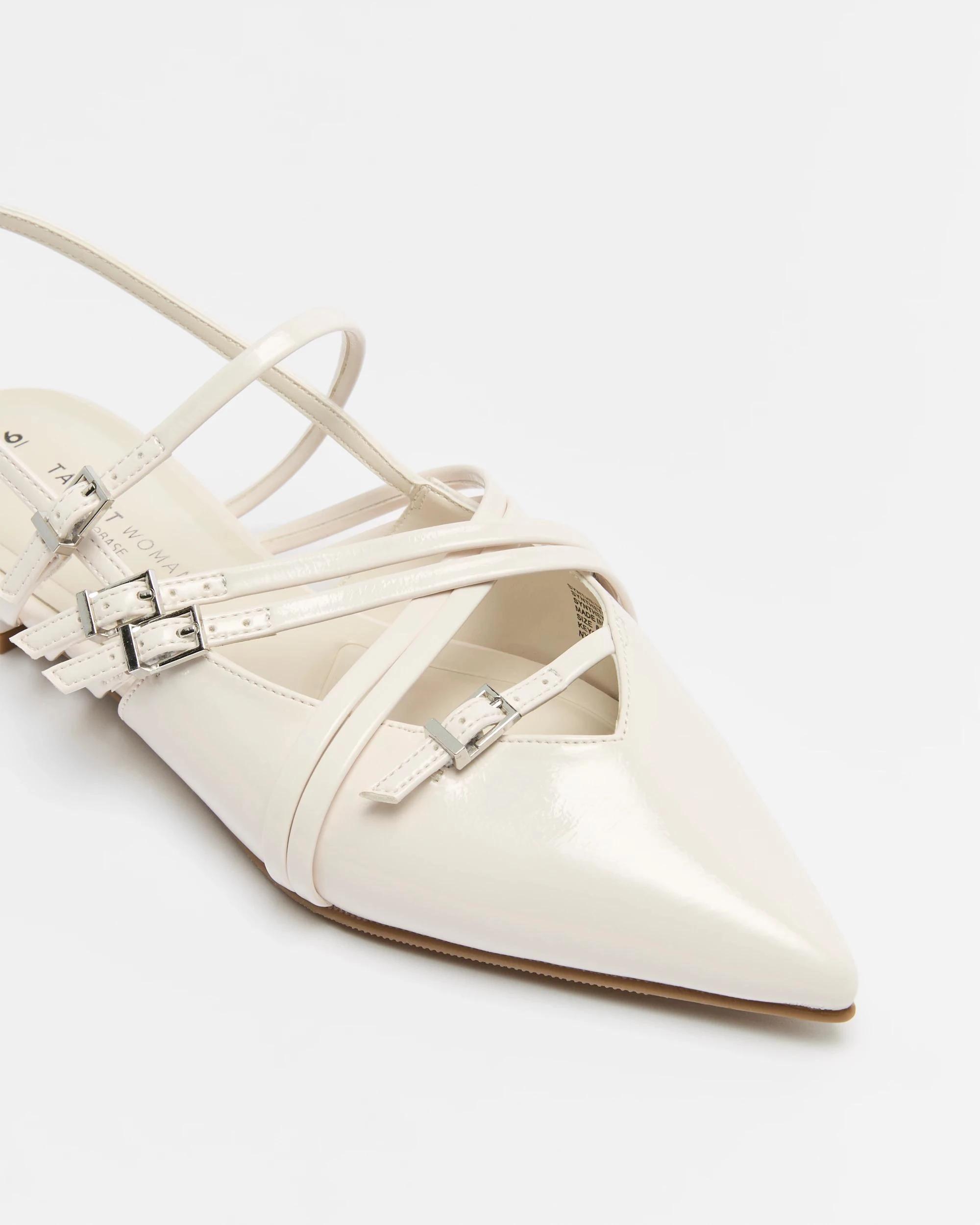 2 Target Womens Pointed Strappy Flat - Giana IVORY PATENT, 2 of 3