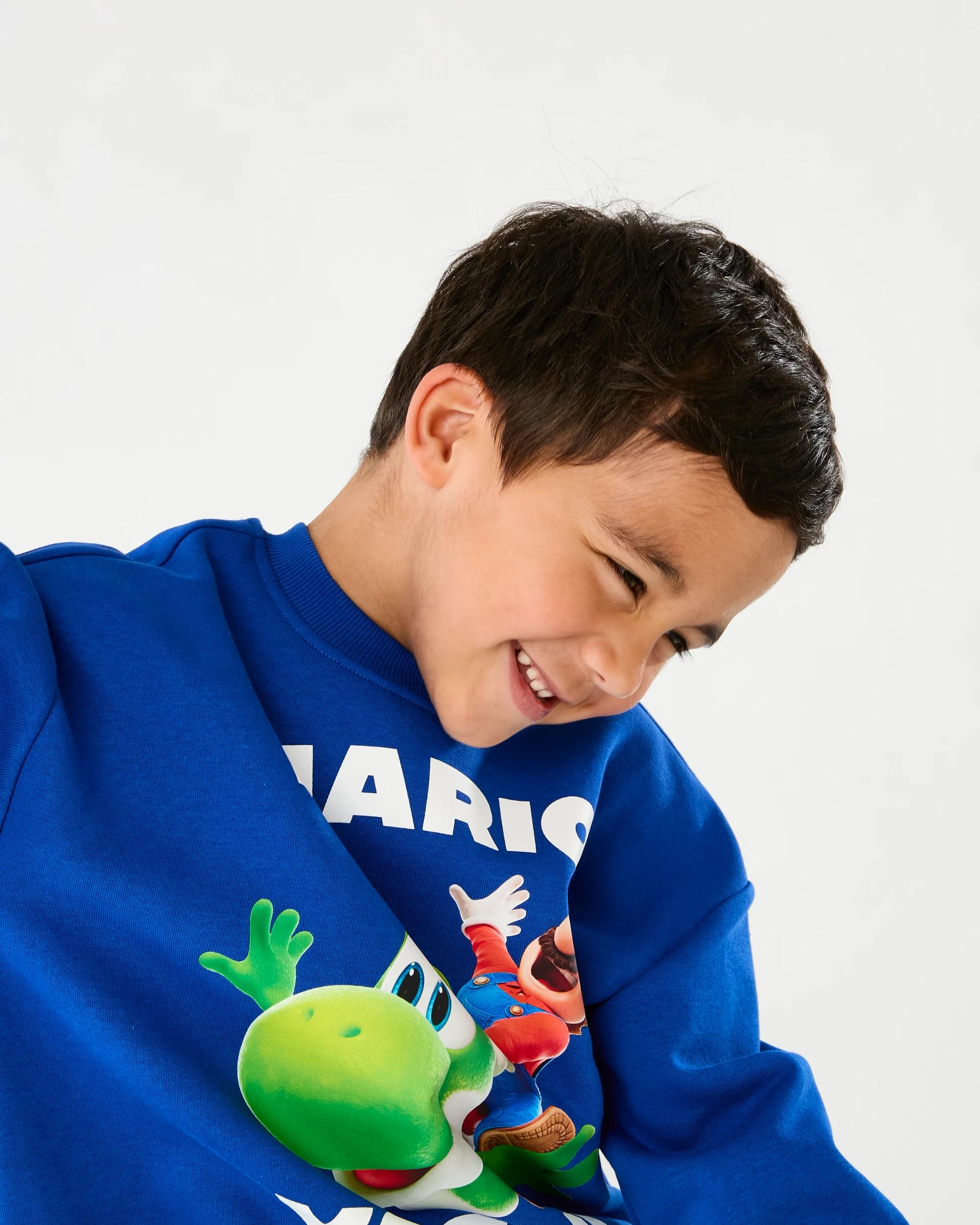 3 Super Mario License Oversized Crew Neck Sweatshirt Mario, 3 of 8