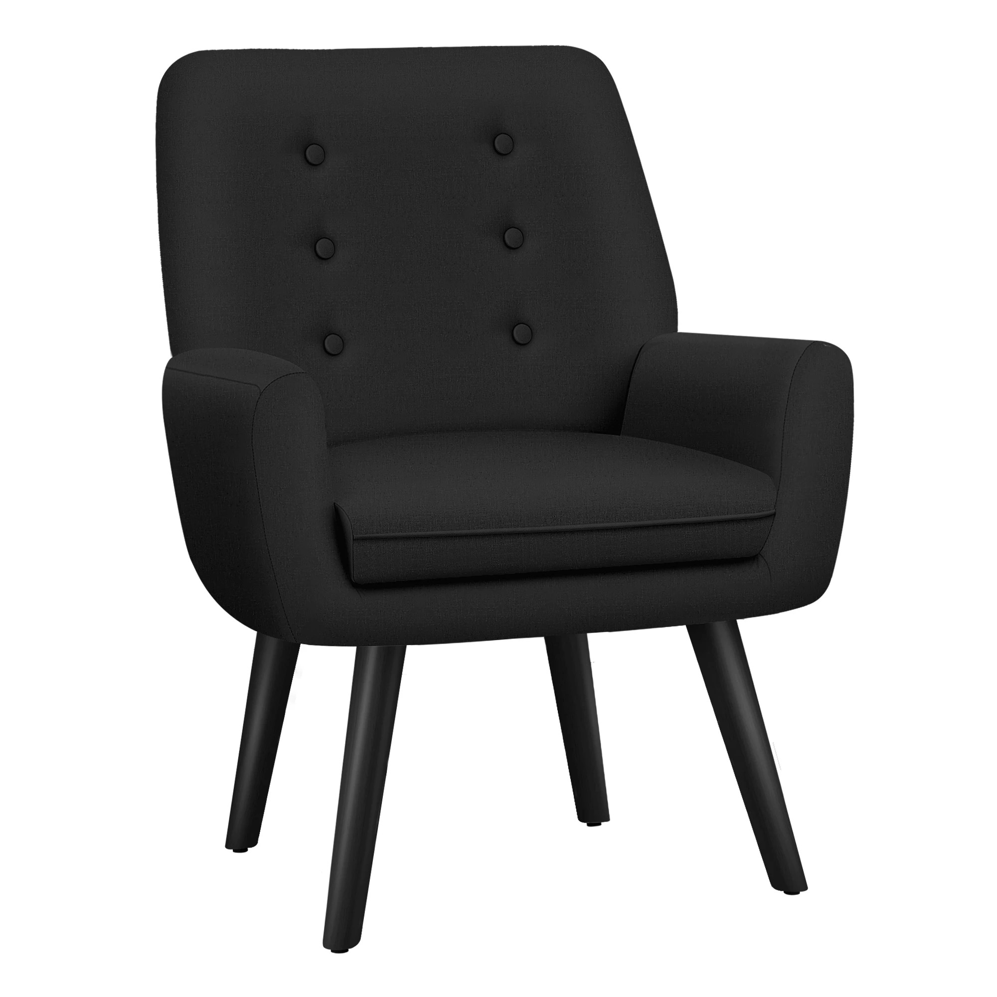 1 Alfordson Armchair Lounge Chair Tub Accent Chairs Fabric Couch Sofa - Black, 1 of 9