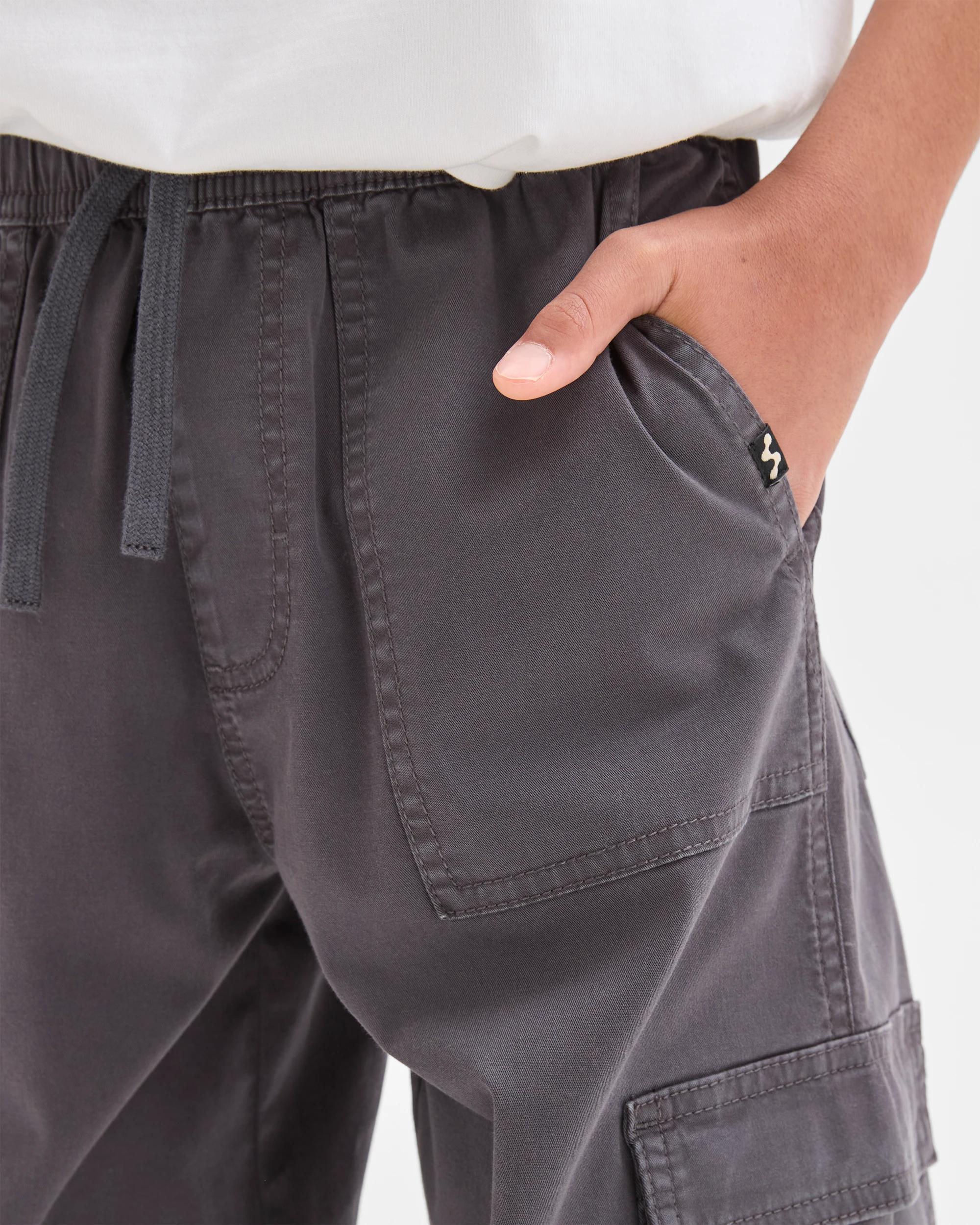 6 Target Kids Loose Fit Cargo Pants CHARCOAL, 6 of 8