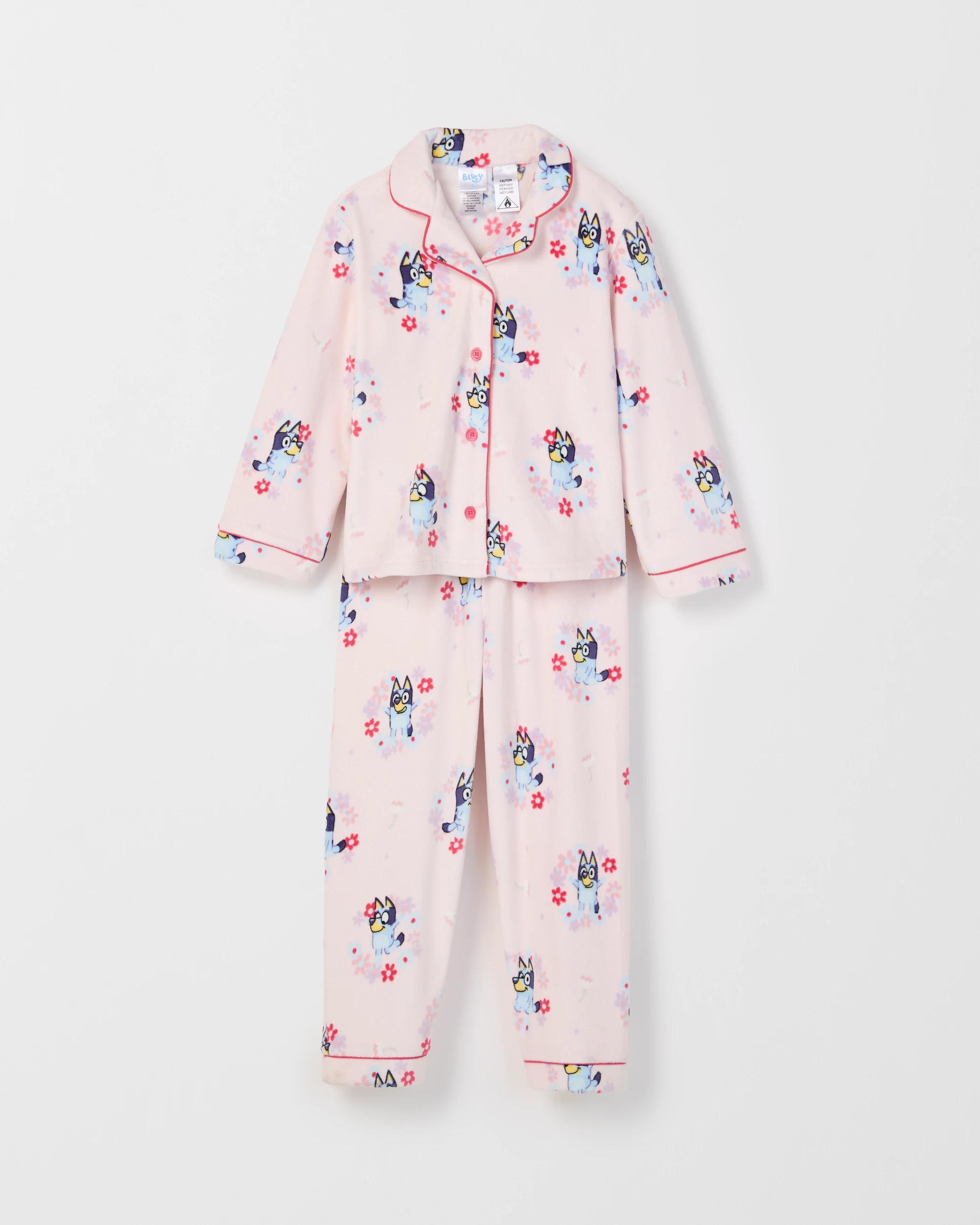 1 Bluey Australian Cotton Younger Girls Fleece Pyjama Set BLUEY, 1 of 4