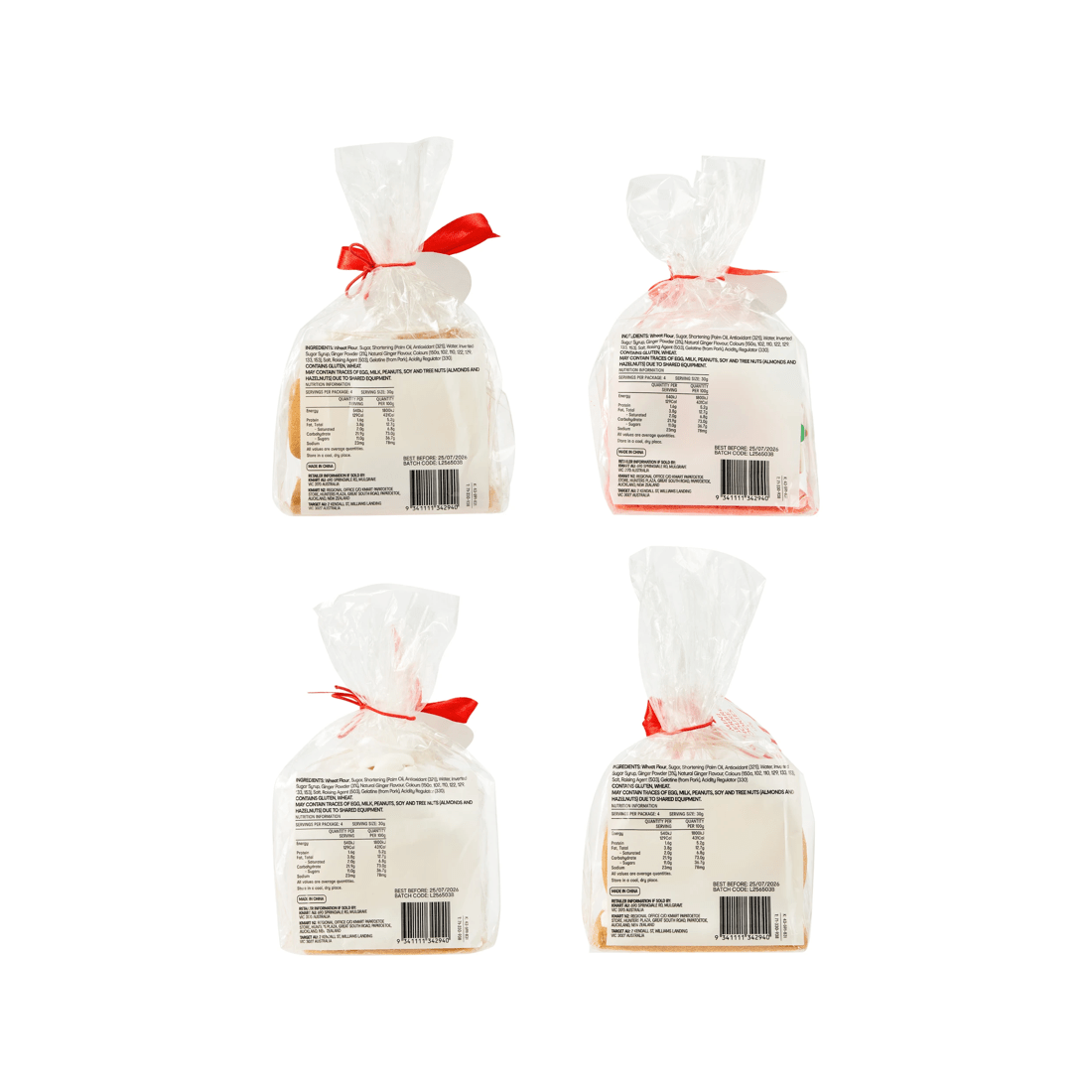 4 Mini Gingerbread House Cookies 120g - Assorted, 4 of 4