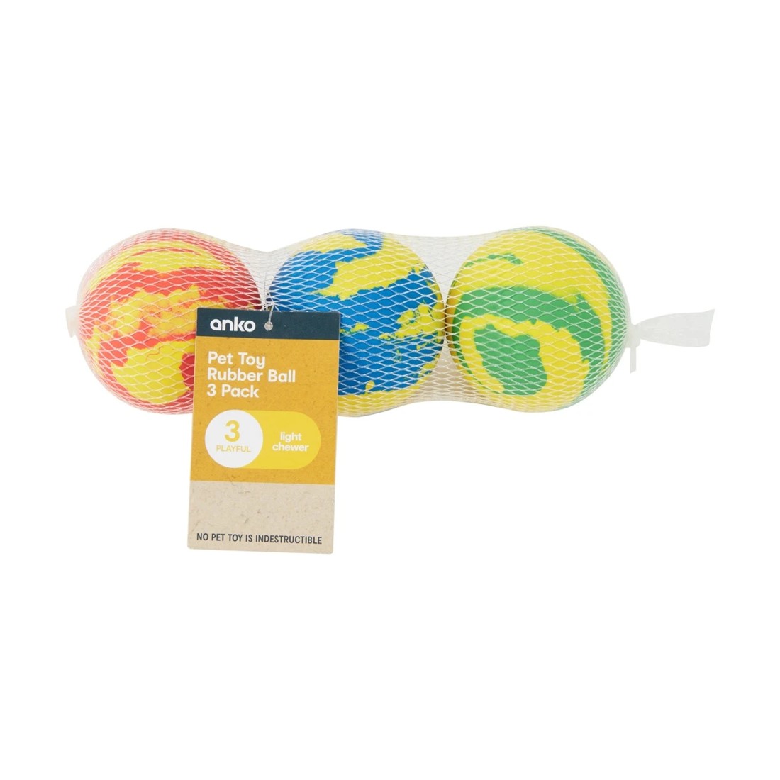 8 3 Pack Pet Toy Rubber Ball, 8 of 8