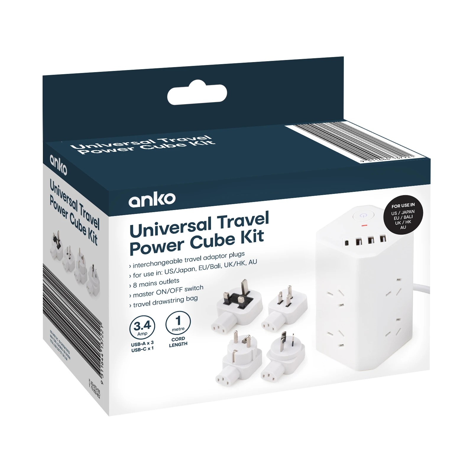 5 Universal Travel Power Cube Kit, 5 of 5