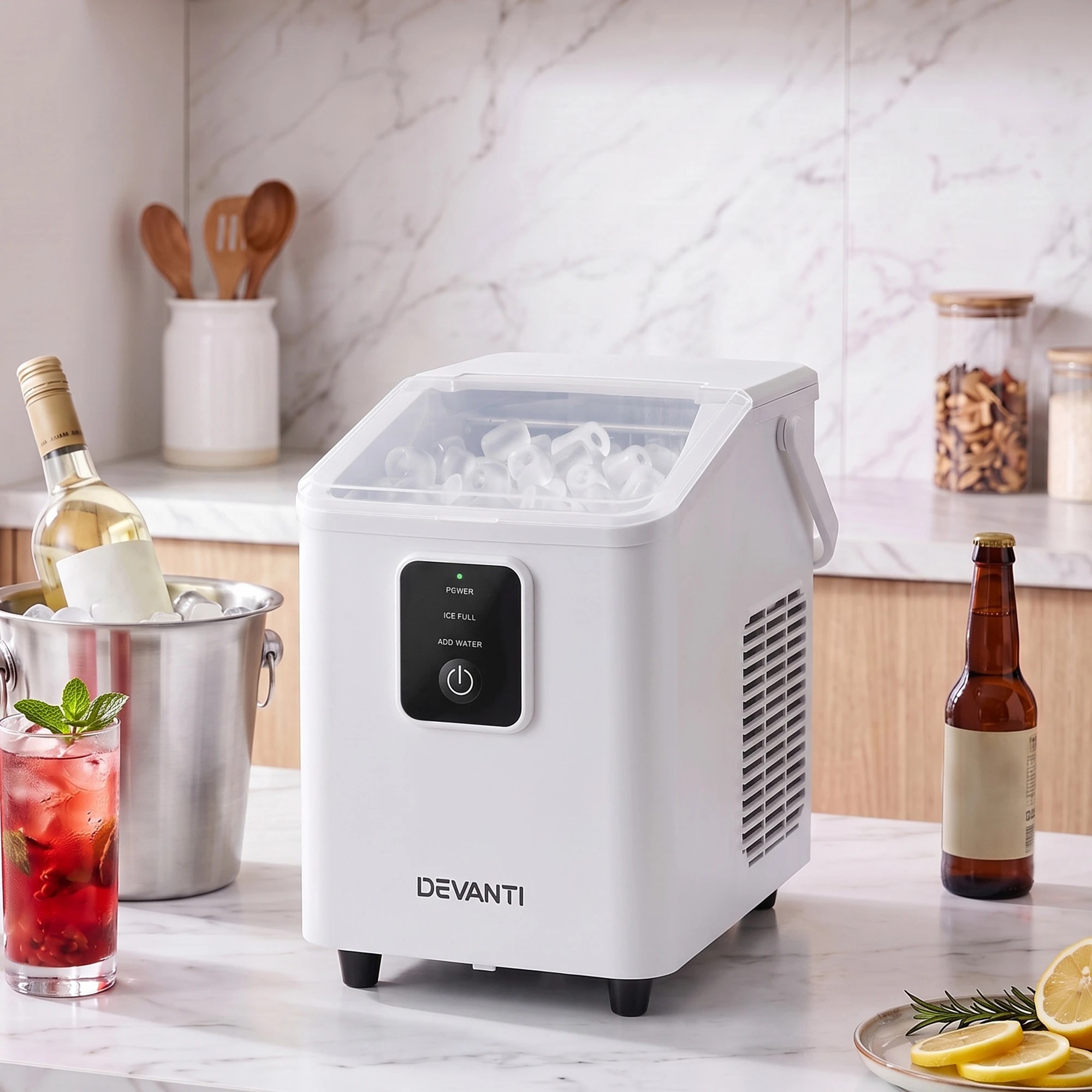5 Devanti Ice Maker Machine 1112kg/24hr-White, 5 of 10