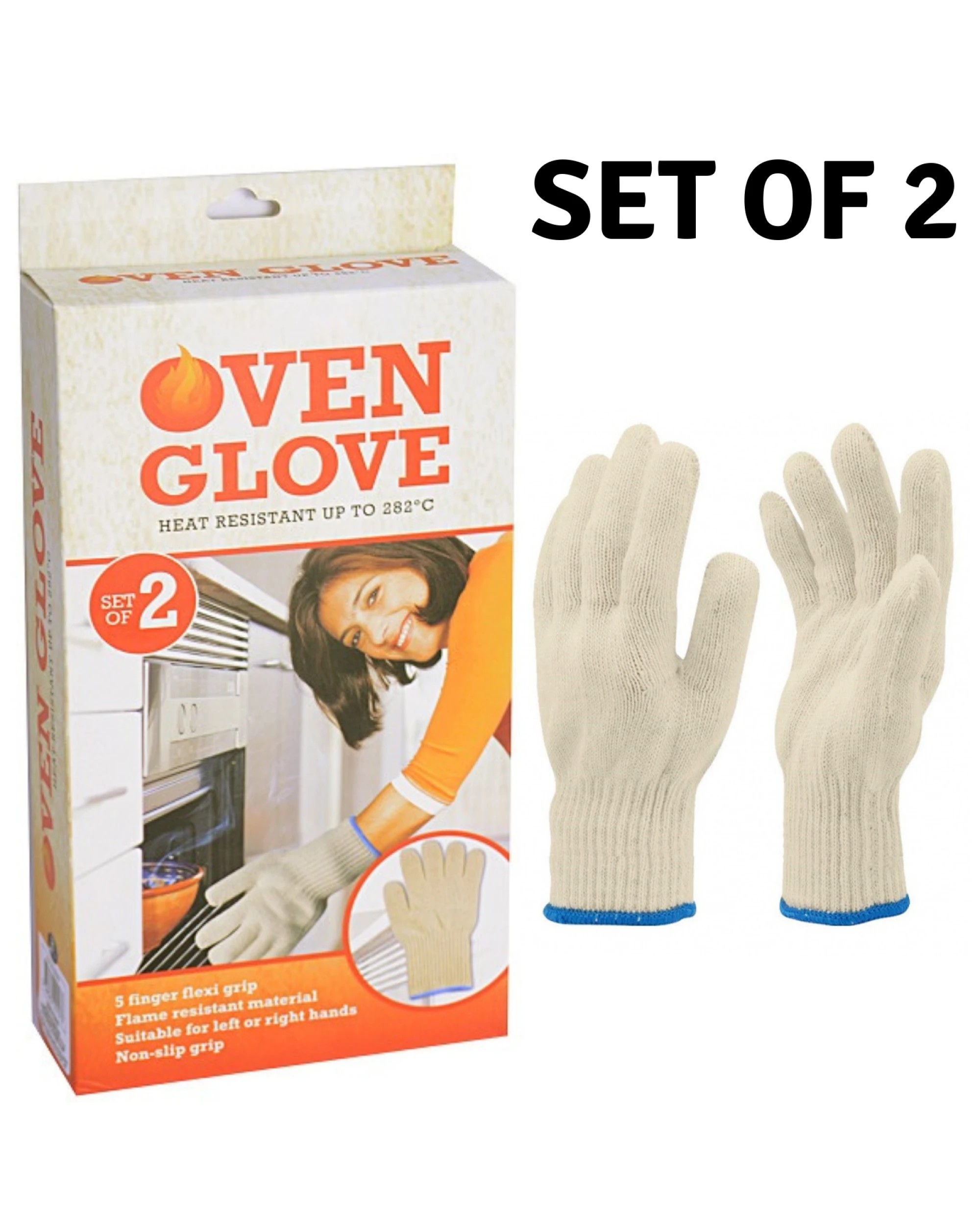 7 Br Home Oven Glove Kitchen Mitt Heat Gloves Heat Insulated Hot Oven Surface Handler, 7 of 7