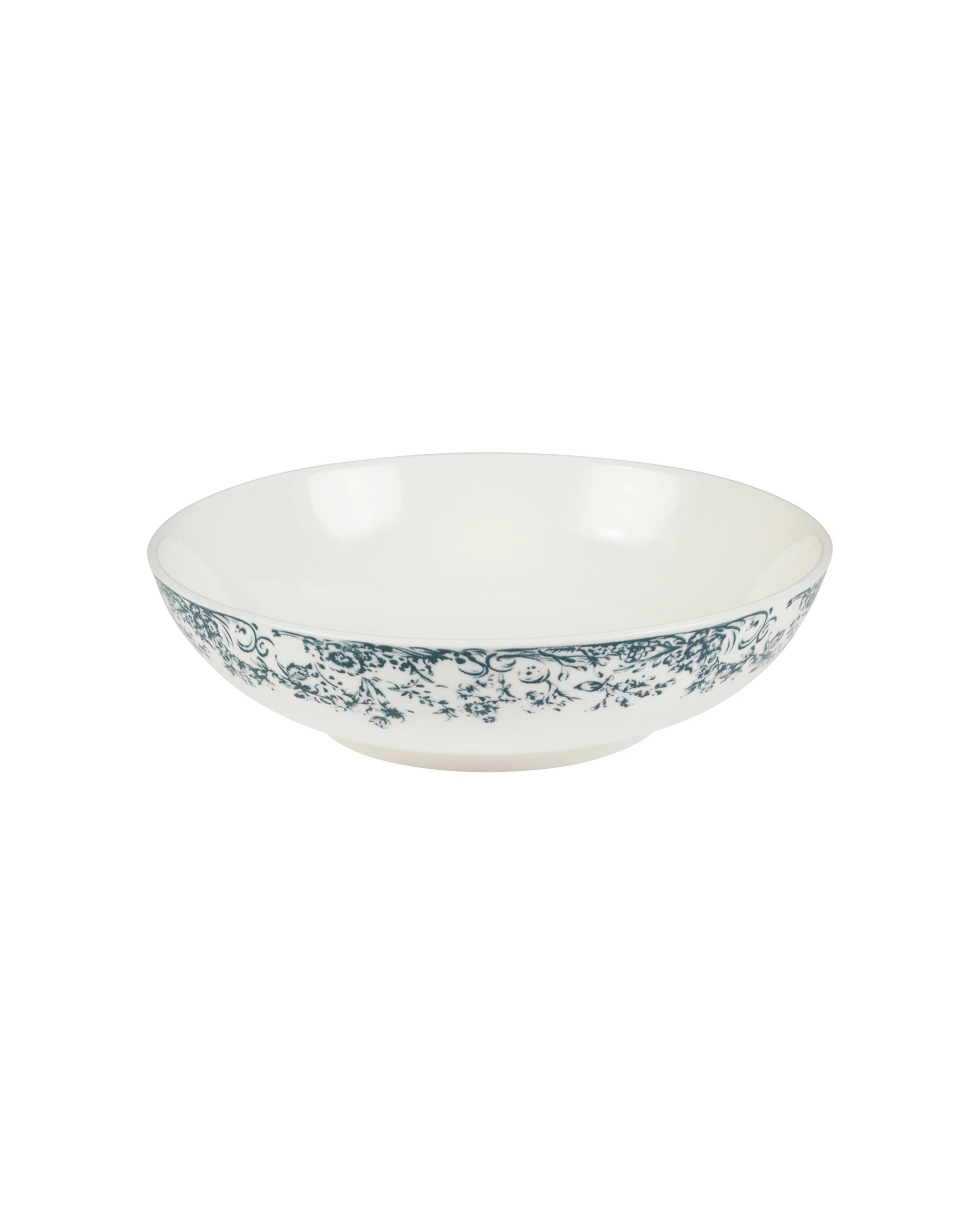 1 Casa Domani Porcelain Rosetta Coupe Bowl 20x5.5cm Antique - Blue, 1 of 3
