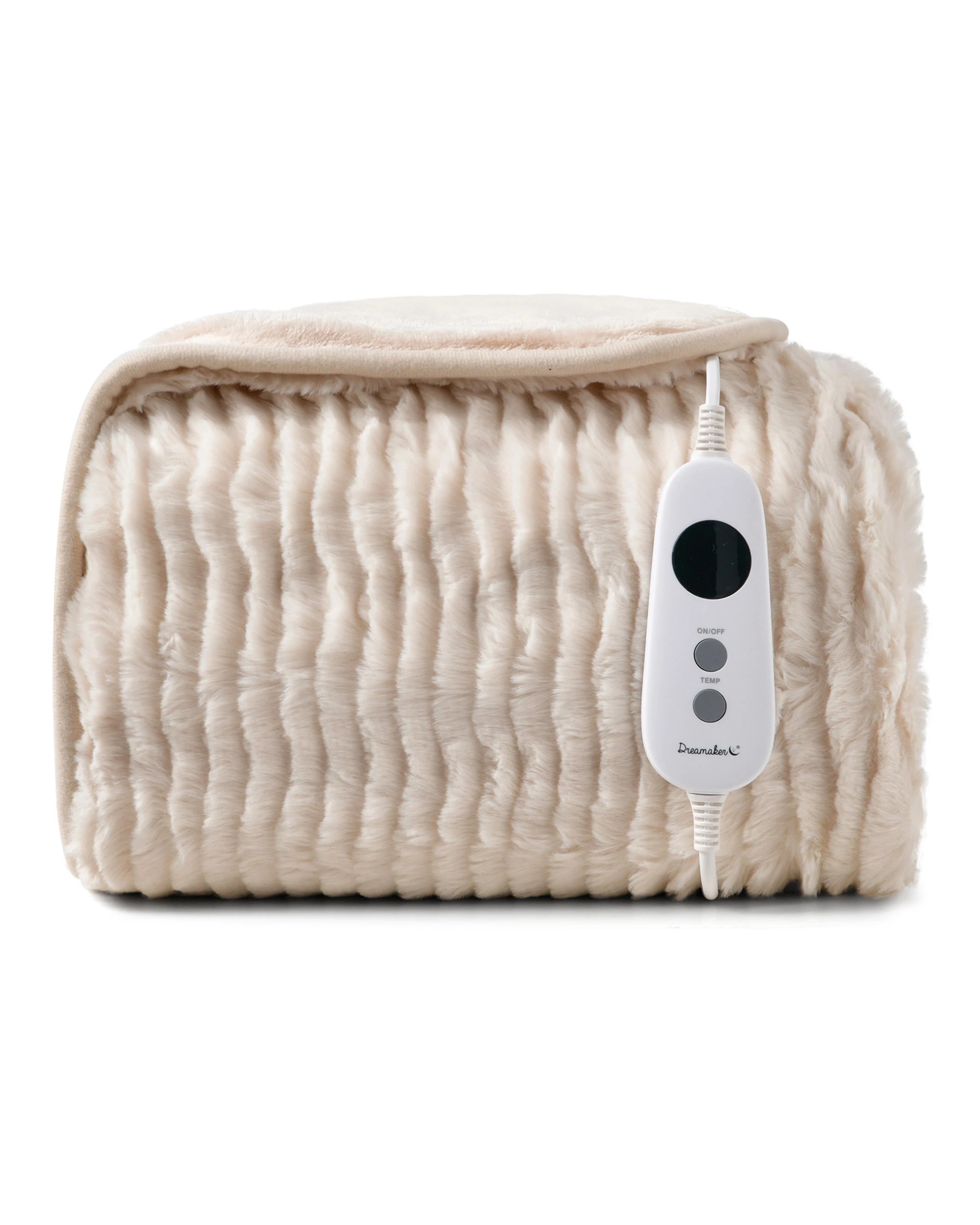 2 Dreamaker Millie Eyelash Fleece Reversible Heated Throw 130x160cm - Natural, 2 of 9