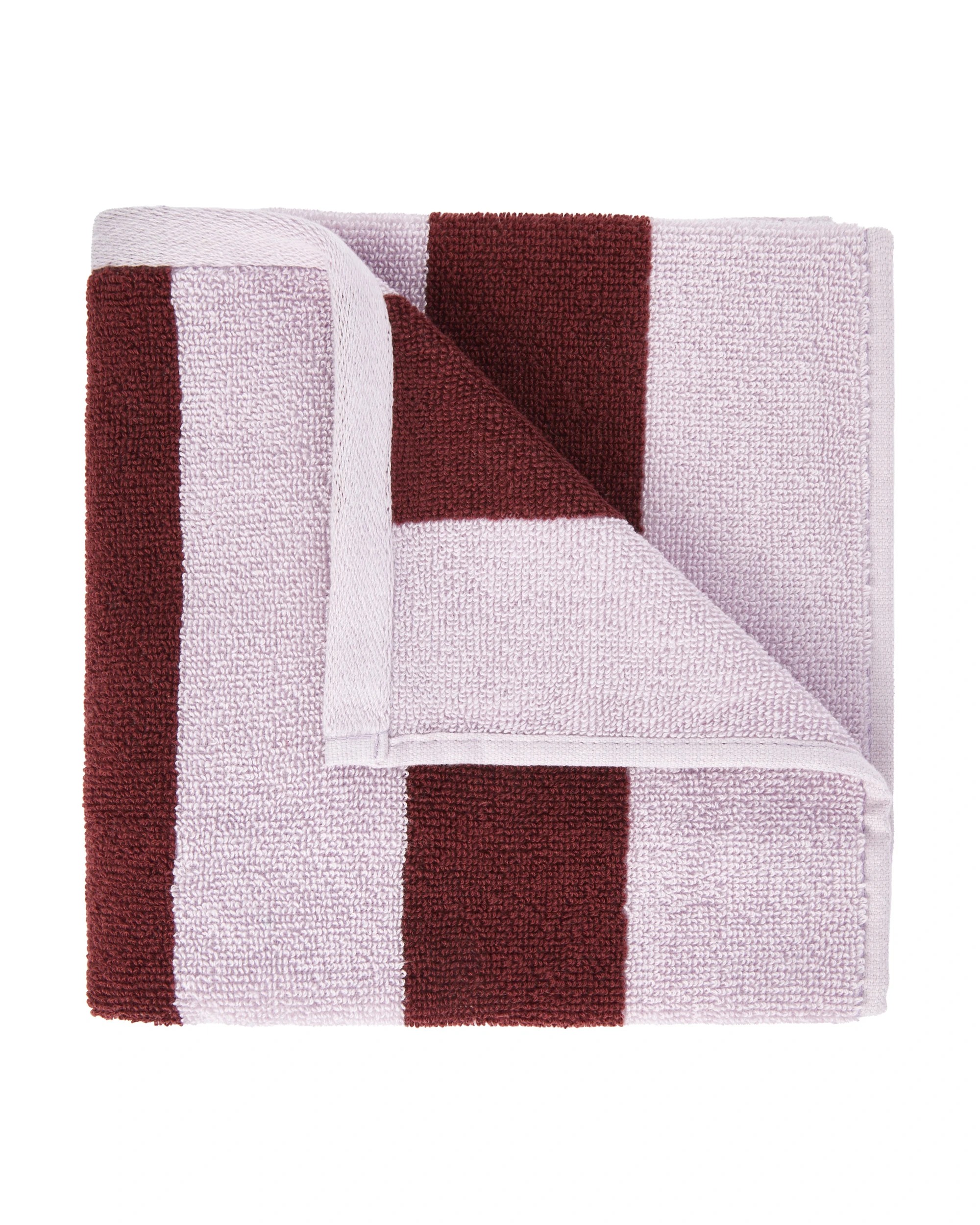 1 Stripe Cotton Hand Towel - Port, 1 of 5