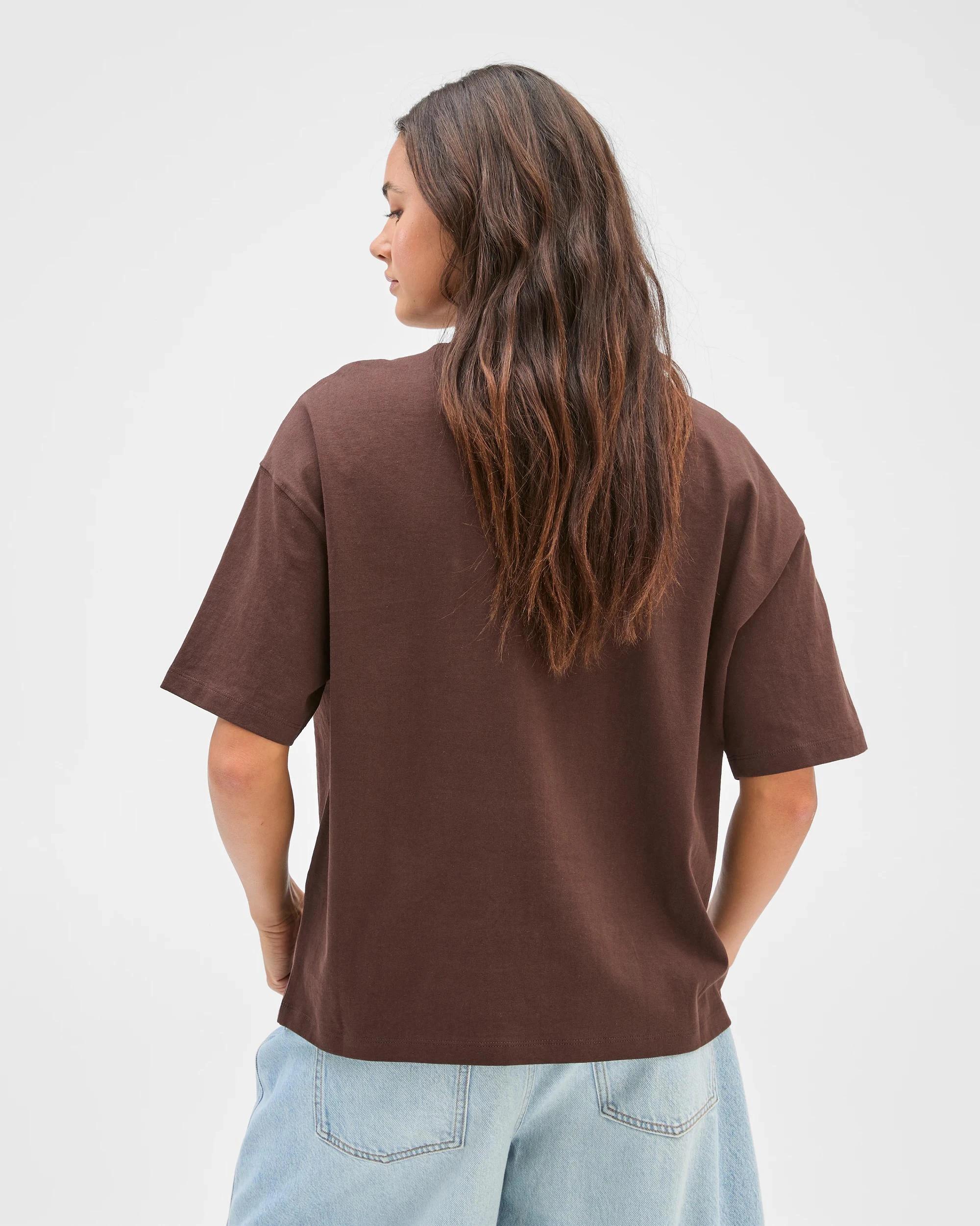 6 Lily Loves Australian Cotton Oversized Printed T-Shirt COFFEE BEAN, 6 of 6
