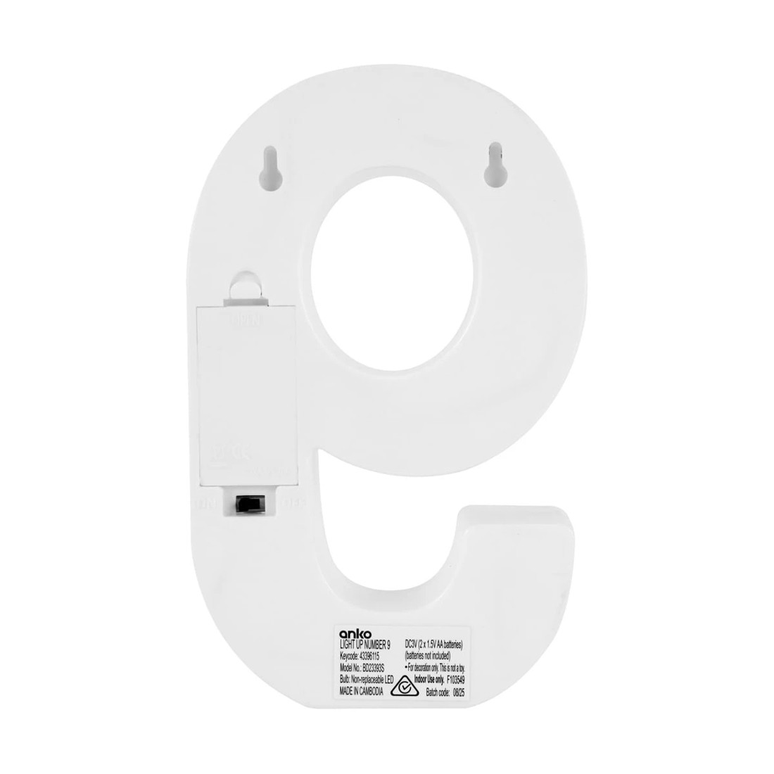 3 Light Up Number - 9, 3 of 5