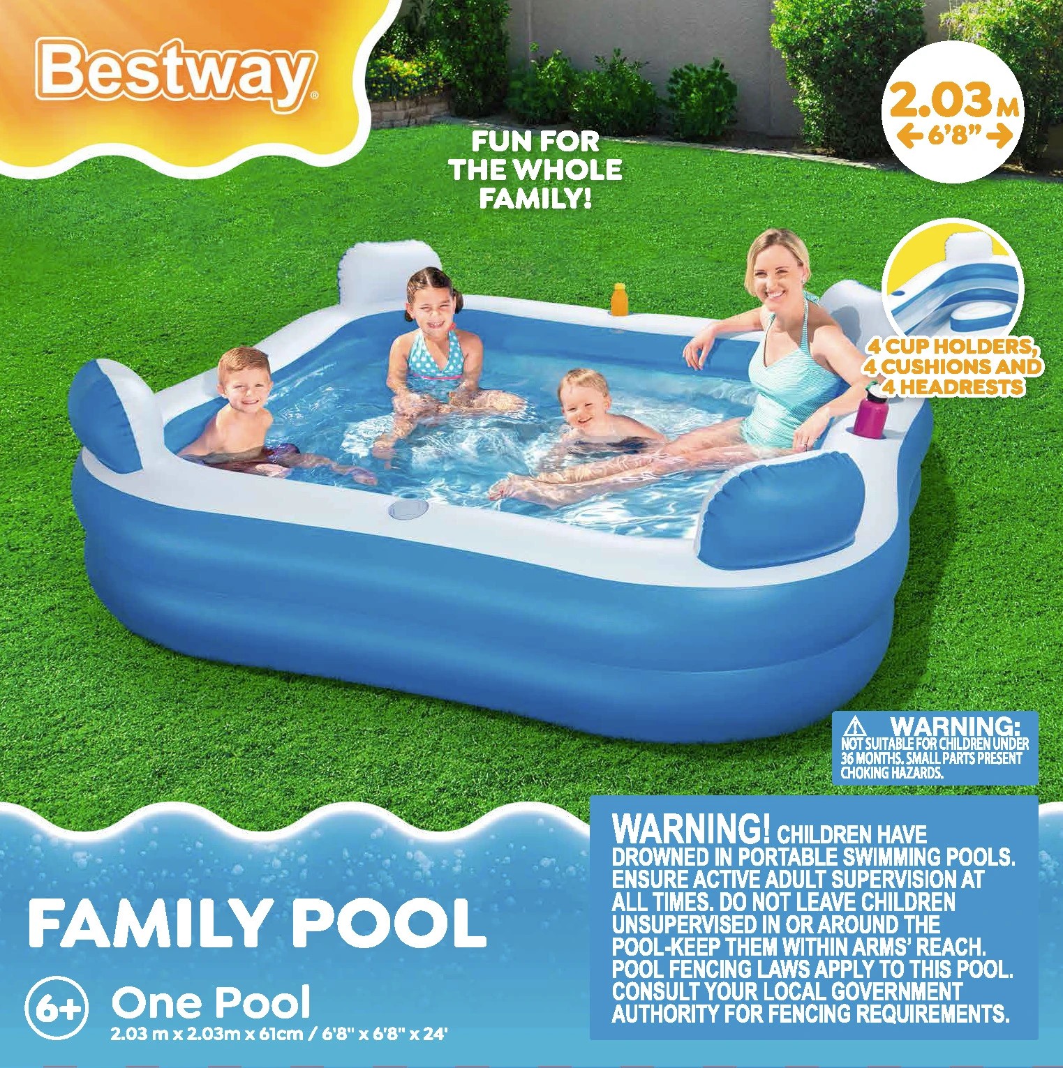 2 Bestway Inflatable Family Pool, 2 of 4