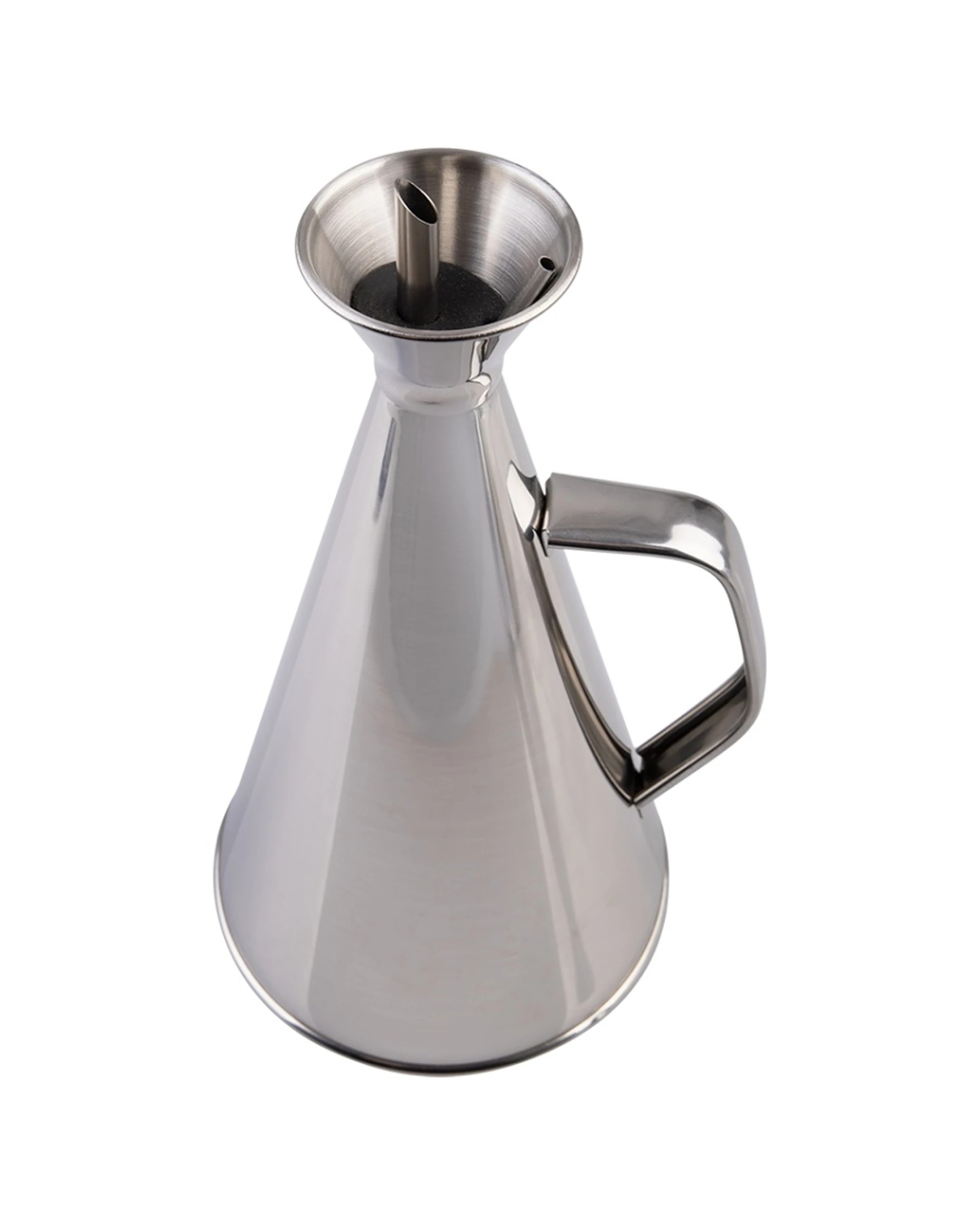 4 Appetito Durable Stainless Steel Oil Can With Vented Spout 500ml - Silver, 4 of 7