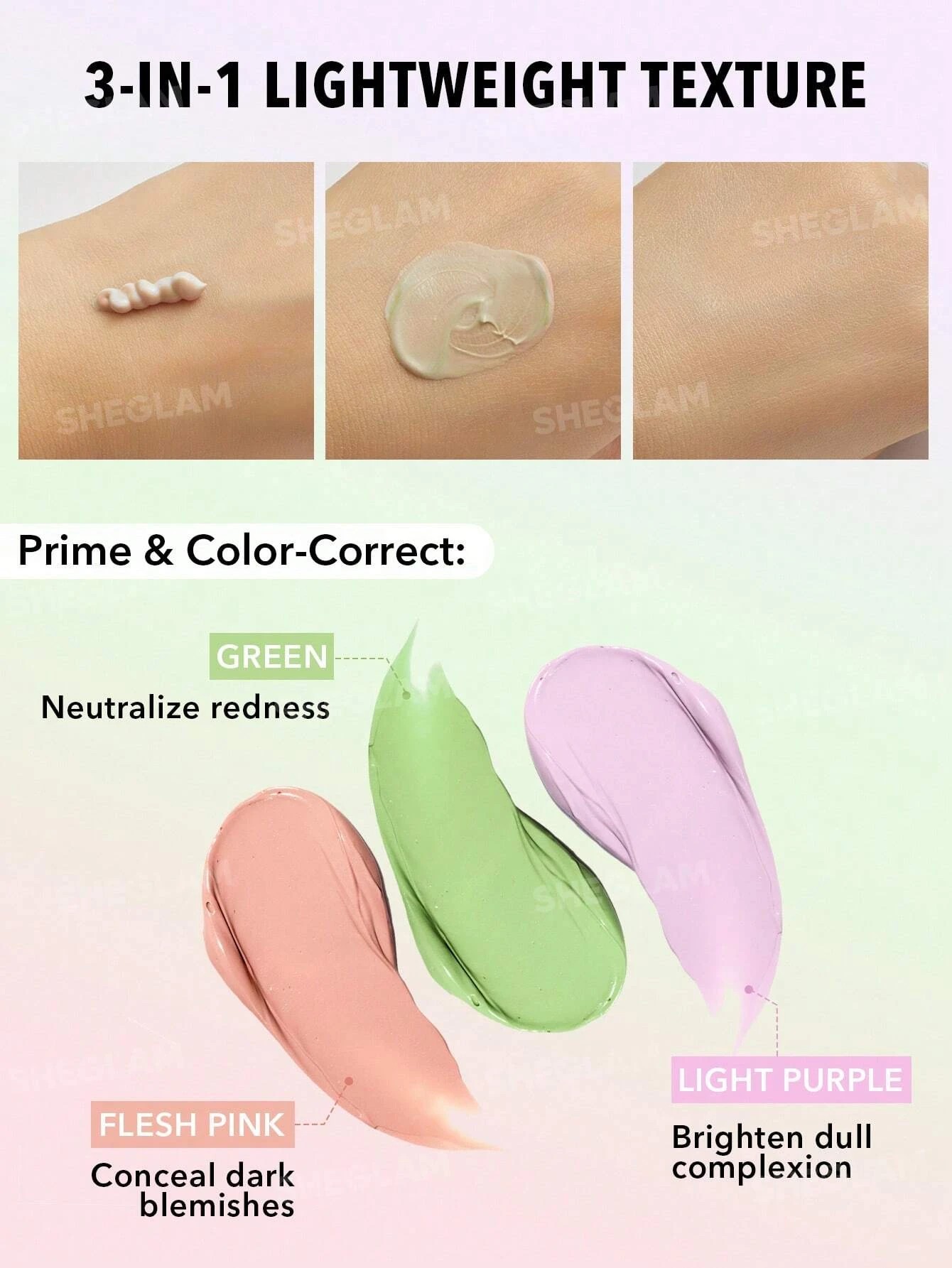 2 SHEGLAM Triple Threat Correcting Primer, 2 of 5